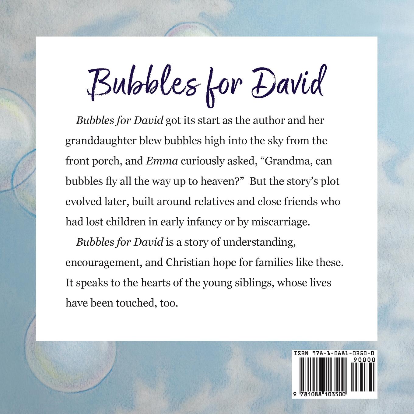 Rückseitencover Bubbles for David