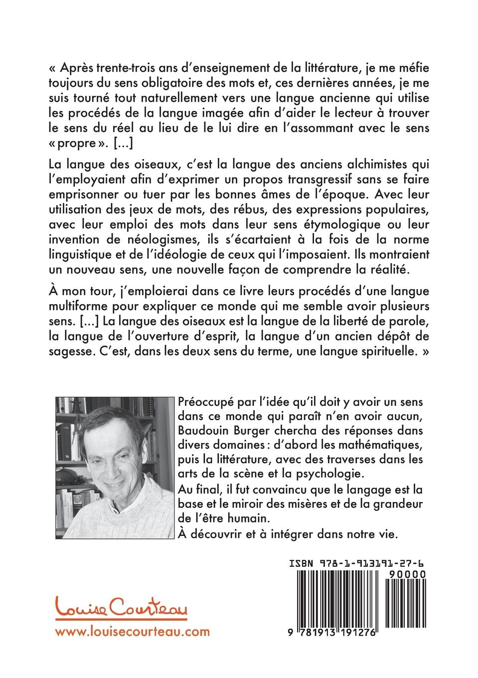 Rückseitencover La langue des oiseaux