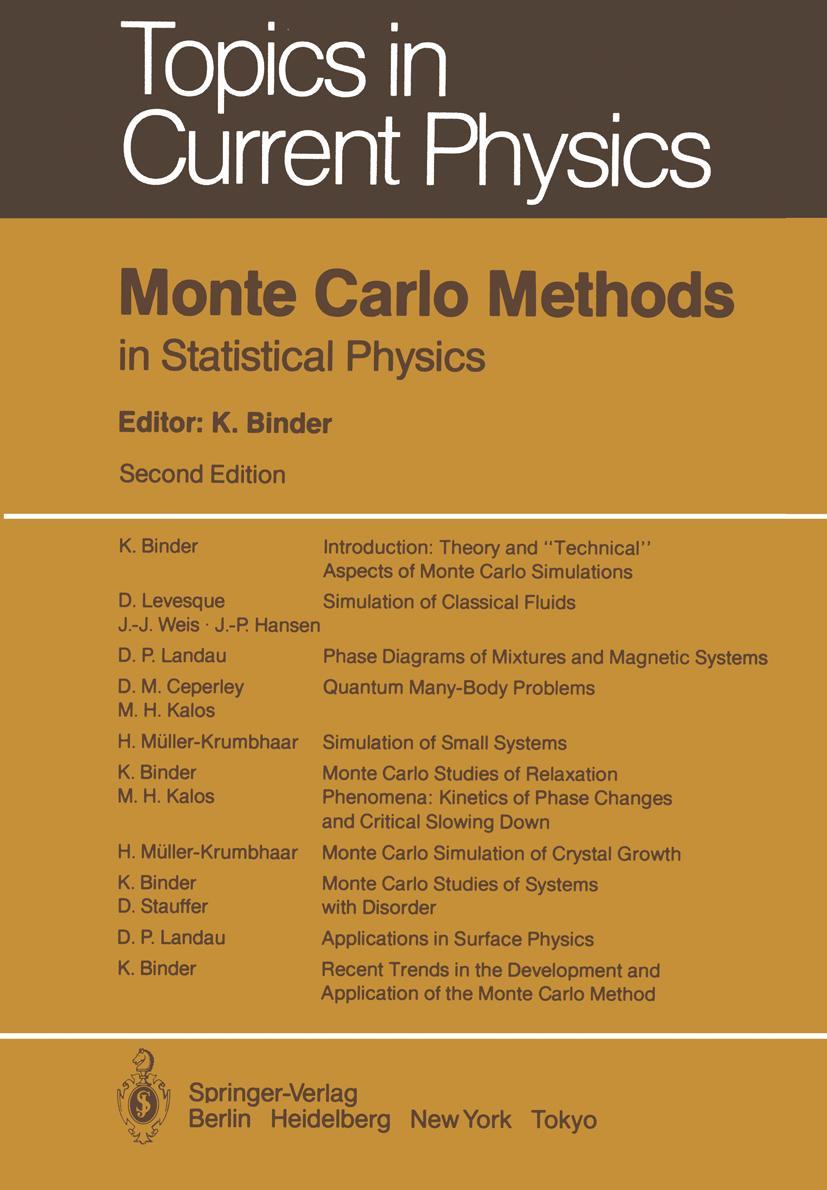 Vorderes Coverbild Monte Carlo Methods in Statistical Physics