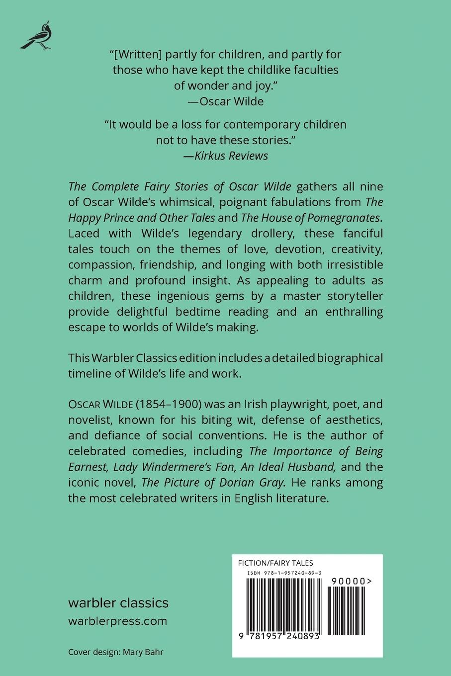 Rückseitencover The Complete Fairy Tales of Oscar Wilde (Warbler Classics Annotated Edition)