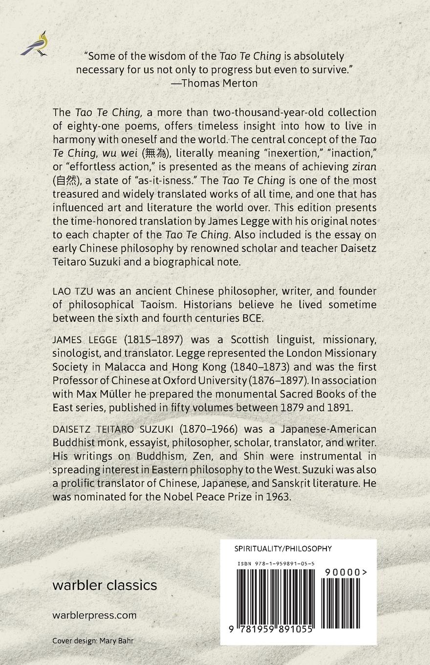 Rückseitencover Tao Te Ching (Warbler Classics Annotated Edition)