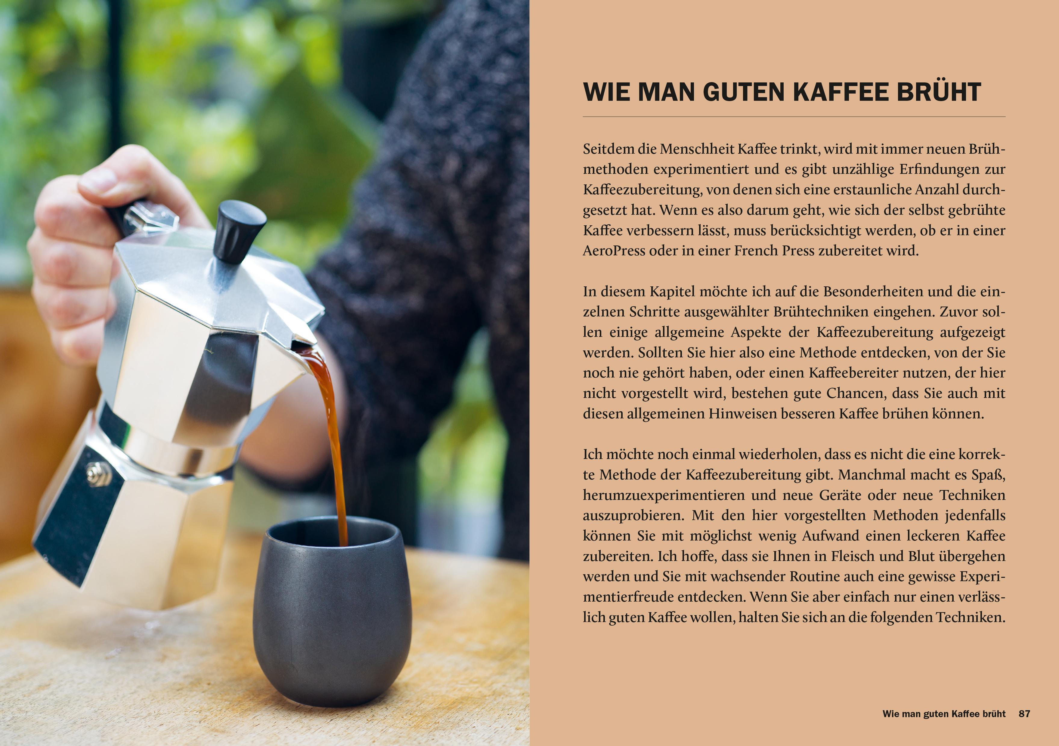 Beispielinhalt (Bild) Der perfekte Kaffee für zu Hause - Das Praxis-Handbuch für Kaffeeliebhaber, Baristas und Espresso-Fans