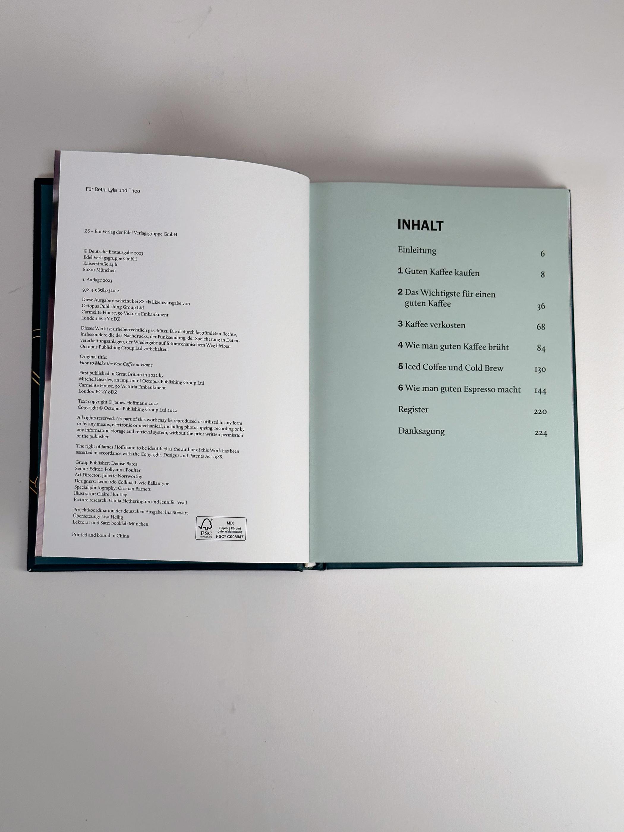 Beispielinhalt (Bild) Der perfekte Kaffee für zu Hause - Das Praxis-Handbuch für Kaffeeliebhaber, Baristas und Espresso-Fans