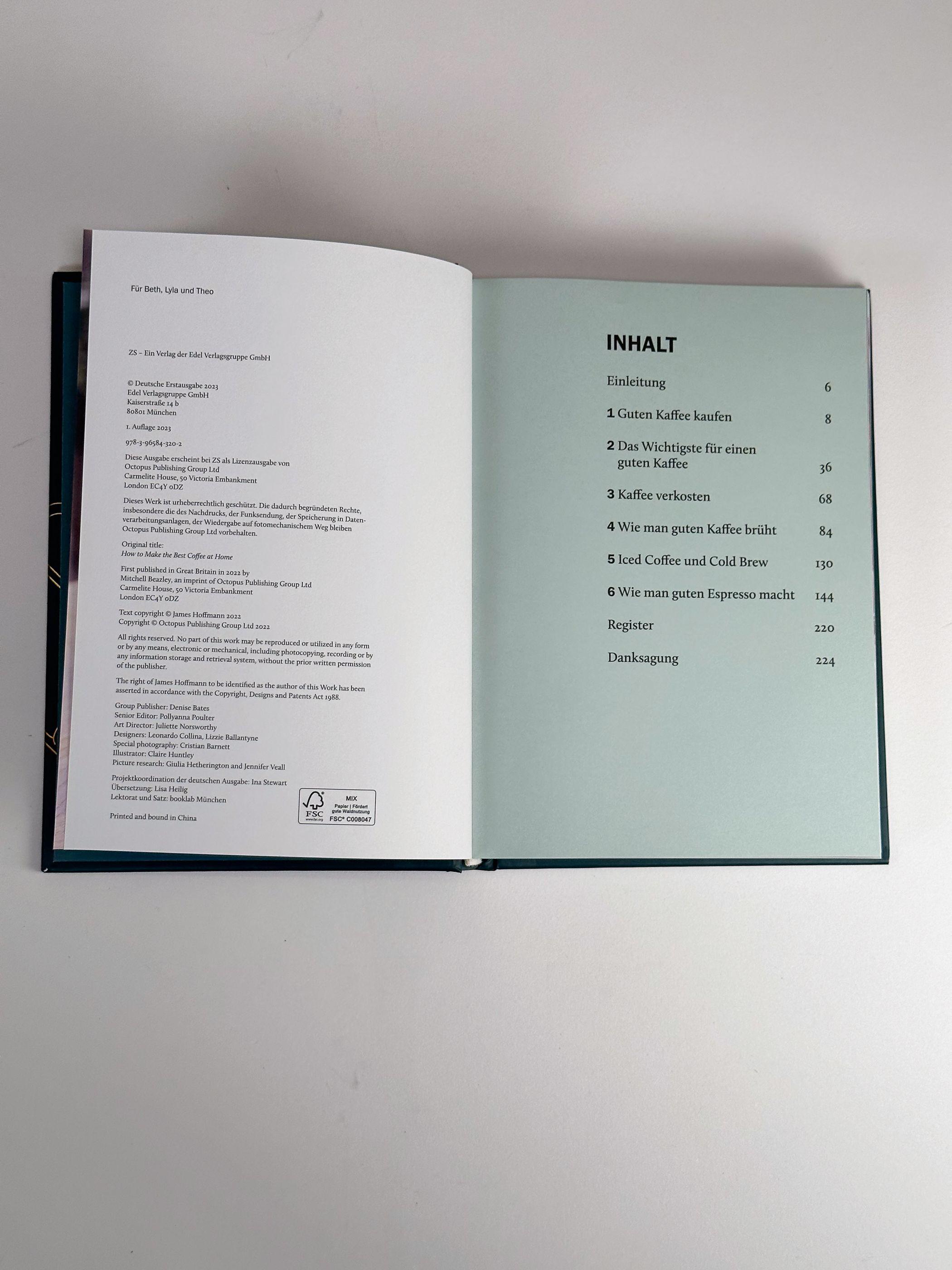 Beispielinhalt (Bild) Der perfekte Kaffee für zu Hause - Das Praxis-Handbuch für Kaffeeliebhaber, Baristas und Espresso-Fans