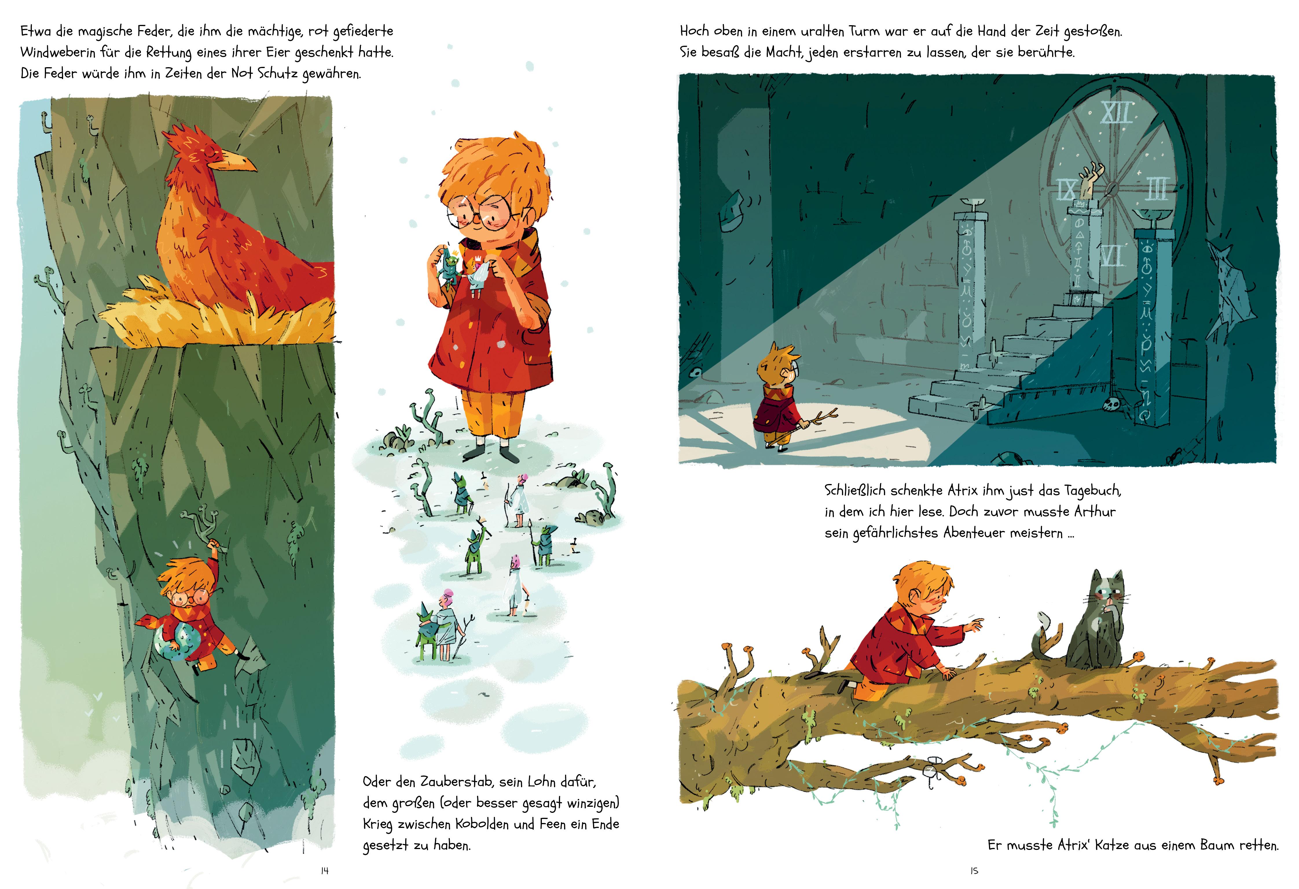 Beispielinhalt (Bild) Professor Blausteins höchst ungewöhnliche Vorfahren (Band 1) - Arthur und der Donnergott