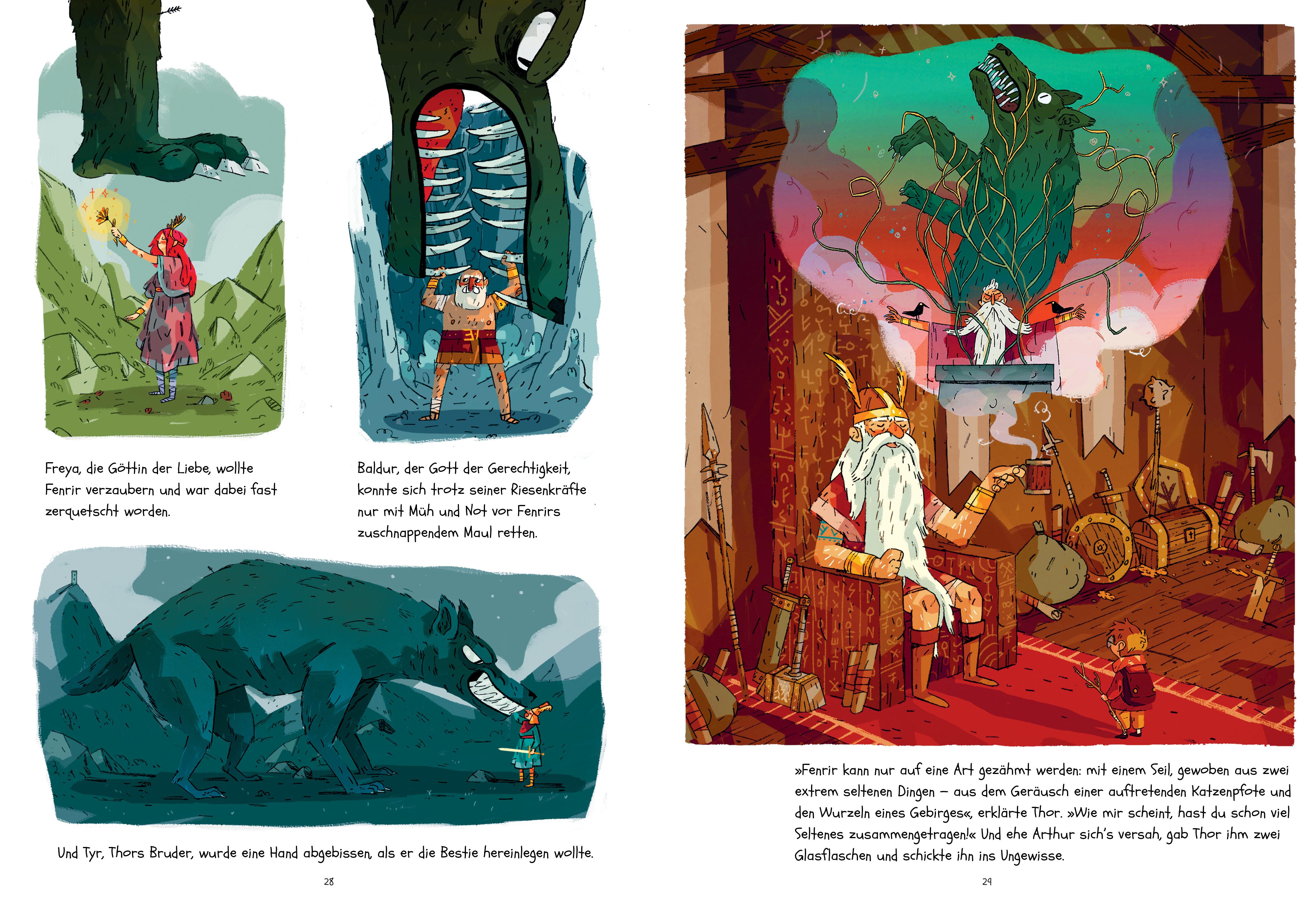 Beispielinhalt (Bild) Professor Blausteins höchst ungewöhnliche Vorfahren (Band 1) - Arthur und der Donnergott