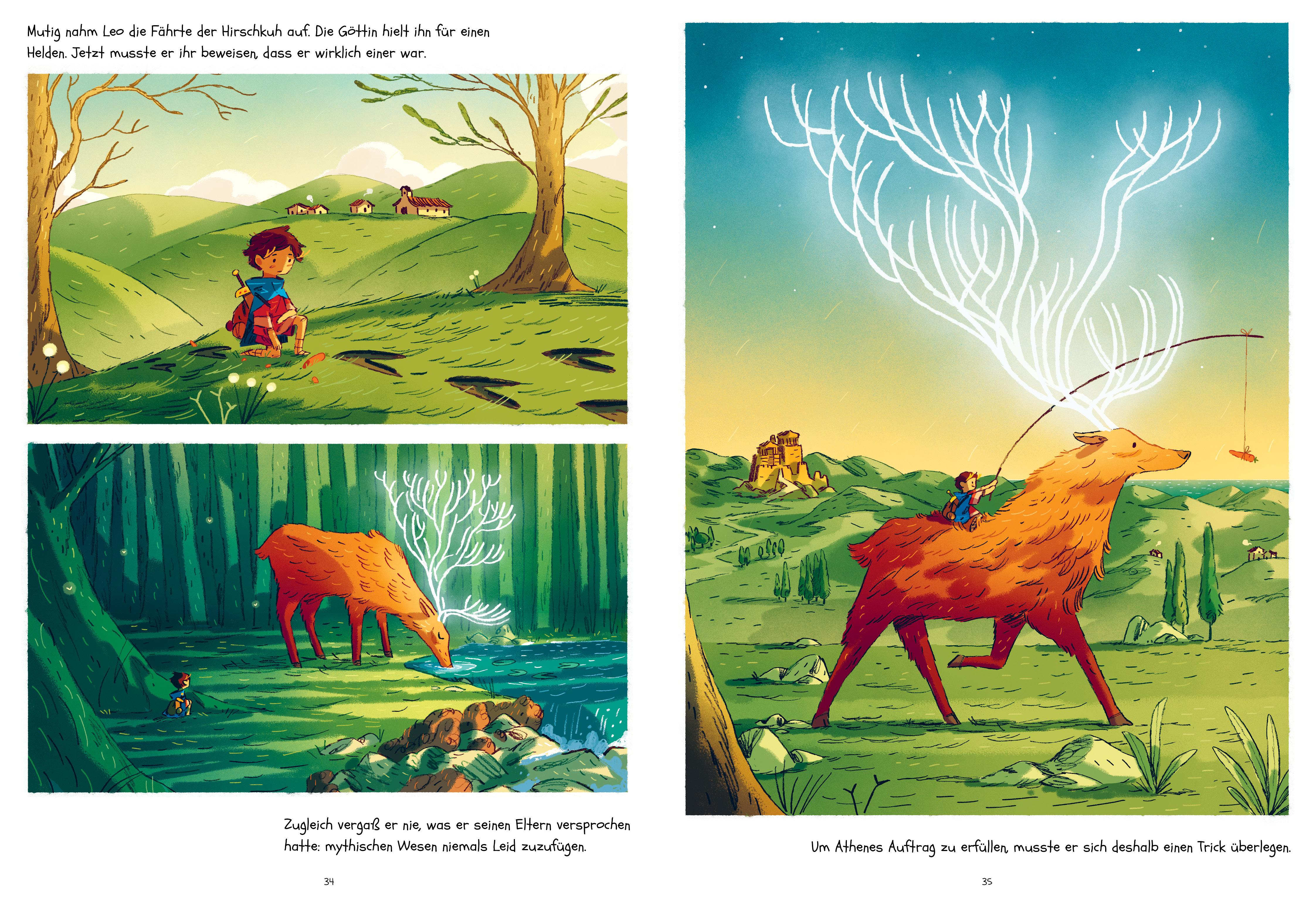 Beispielinhalt (Bild) Professor Blausteins höchst ungewöhnliche Vorfahren (Band 2) - Leo und der Fluch der Gorgonen