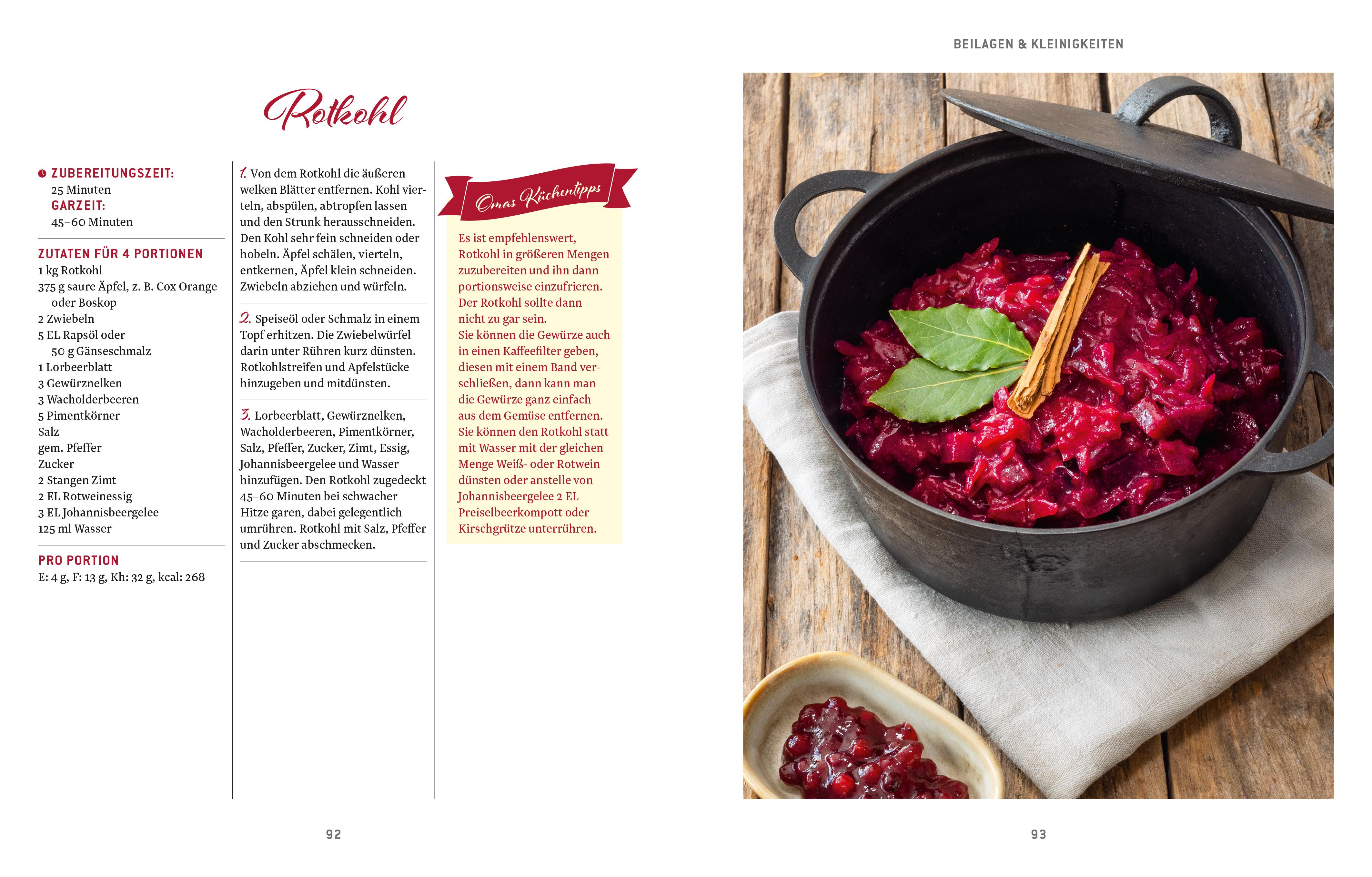 Beispielinhalt (Bild) Omas Küchenklassiker