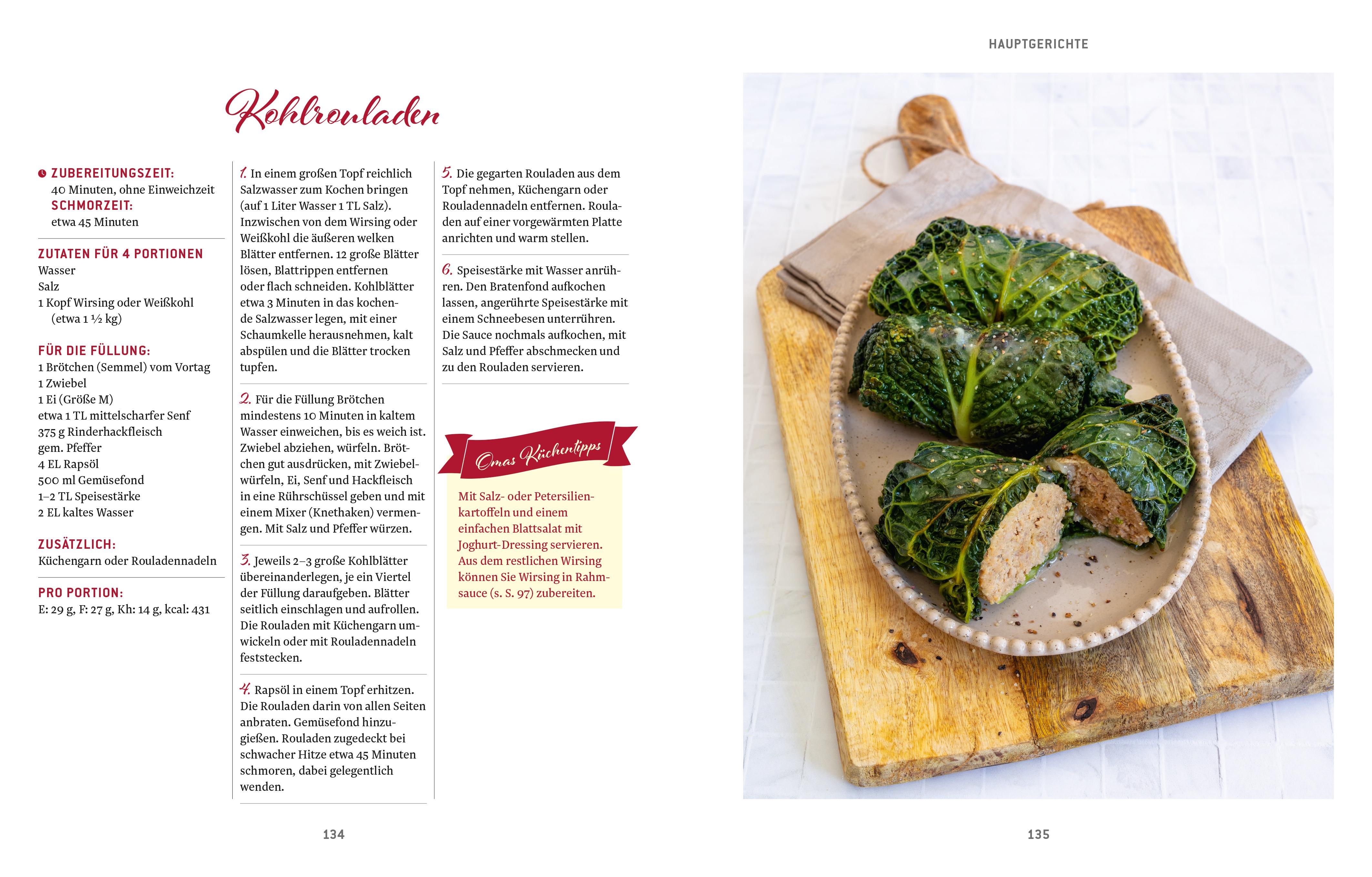 Beispielinhalt (Bild) Omas Küchenklassiker