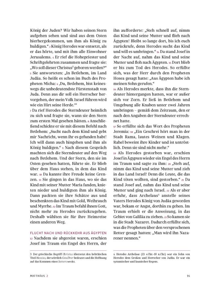 Beispielinhalt (Bild) Das neue Testament. Übertragen in die Sprache unserer Zeit. Blaue Ausgabe