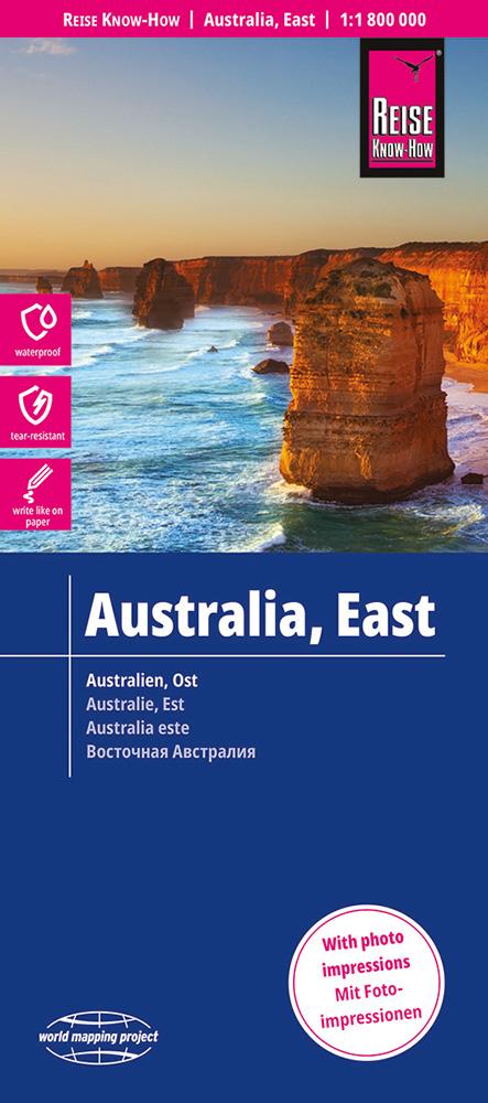 Vorderes Coverbild Reise Know-How Landkarte Australien, Ost / Australia, East (1:1.800.000)