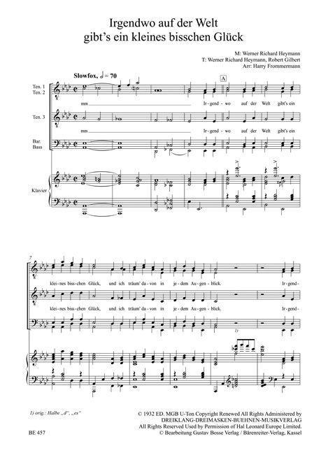 Beispielinhalt (Bild) Comedian Harmonists - Das Original, Band 5 -5 Originalarrangements für 4-5 Männerstimmen mit und ohne Klavier-