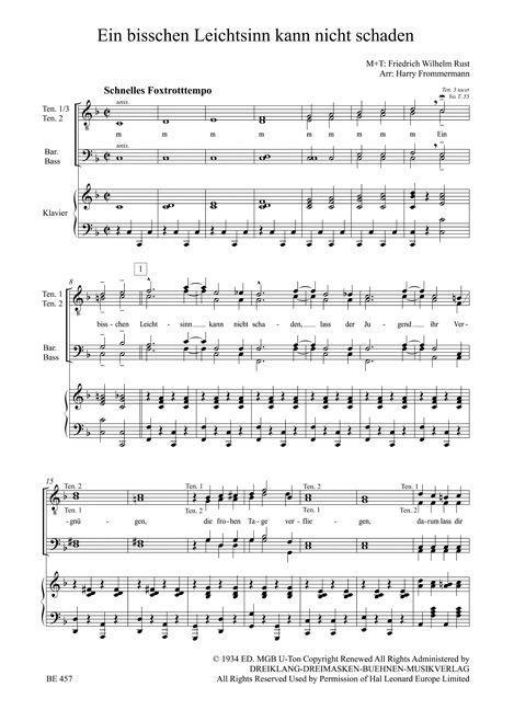 Beispielinhalt (Bild) Comedian Harmonists - Das Original, Band 5 -5 Originalarrangements für 4-5 Männerstimmen mit und ohne Klavier-