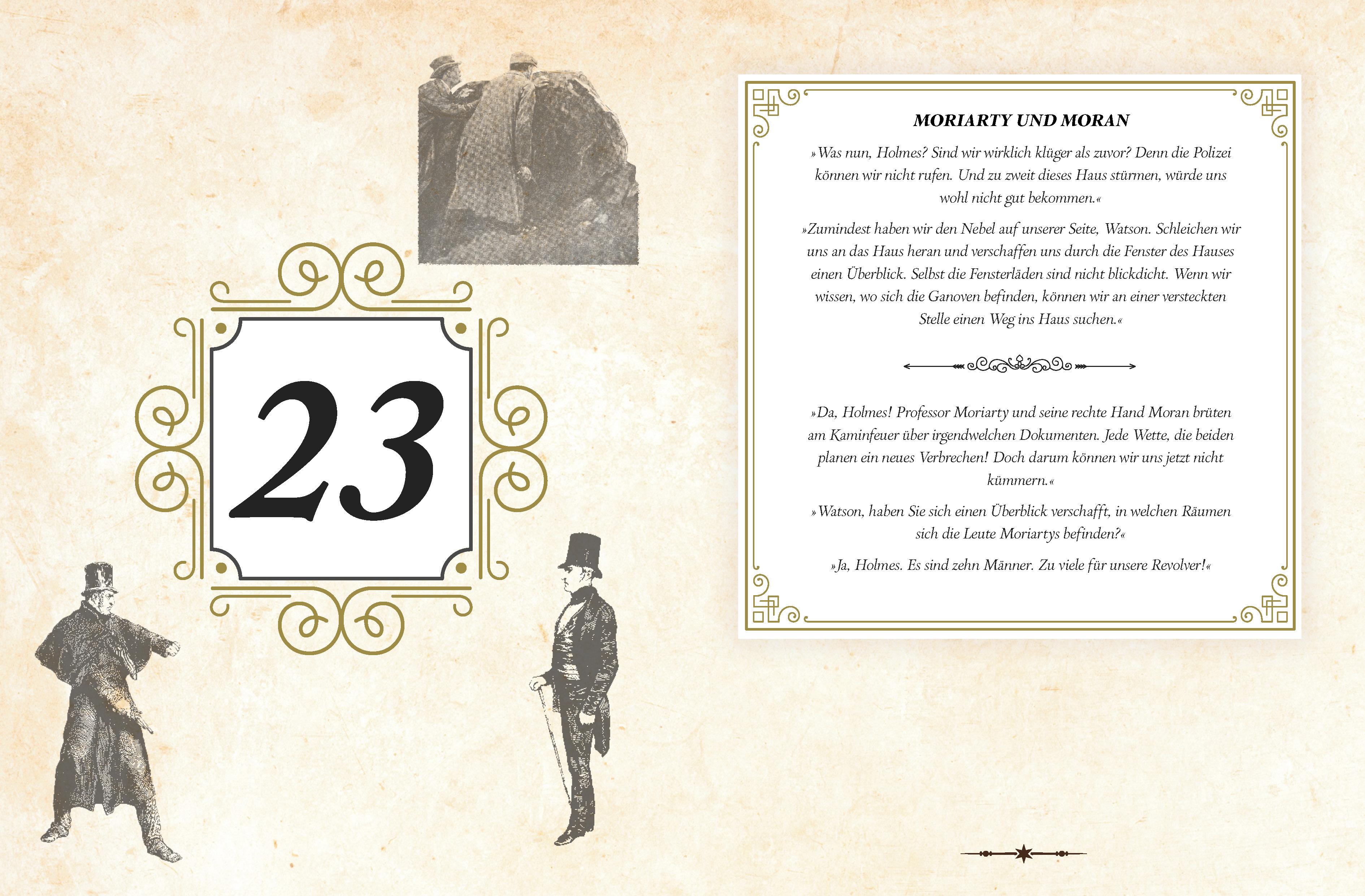 Beispielinhalt (Bild) Sherlock Holmes' Adventskalender der Logikrätsel