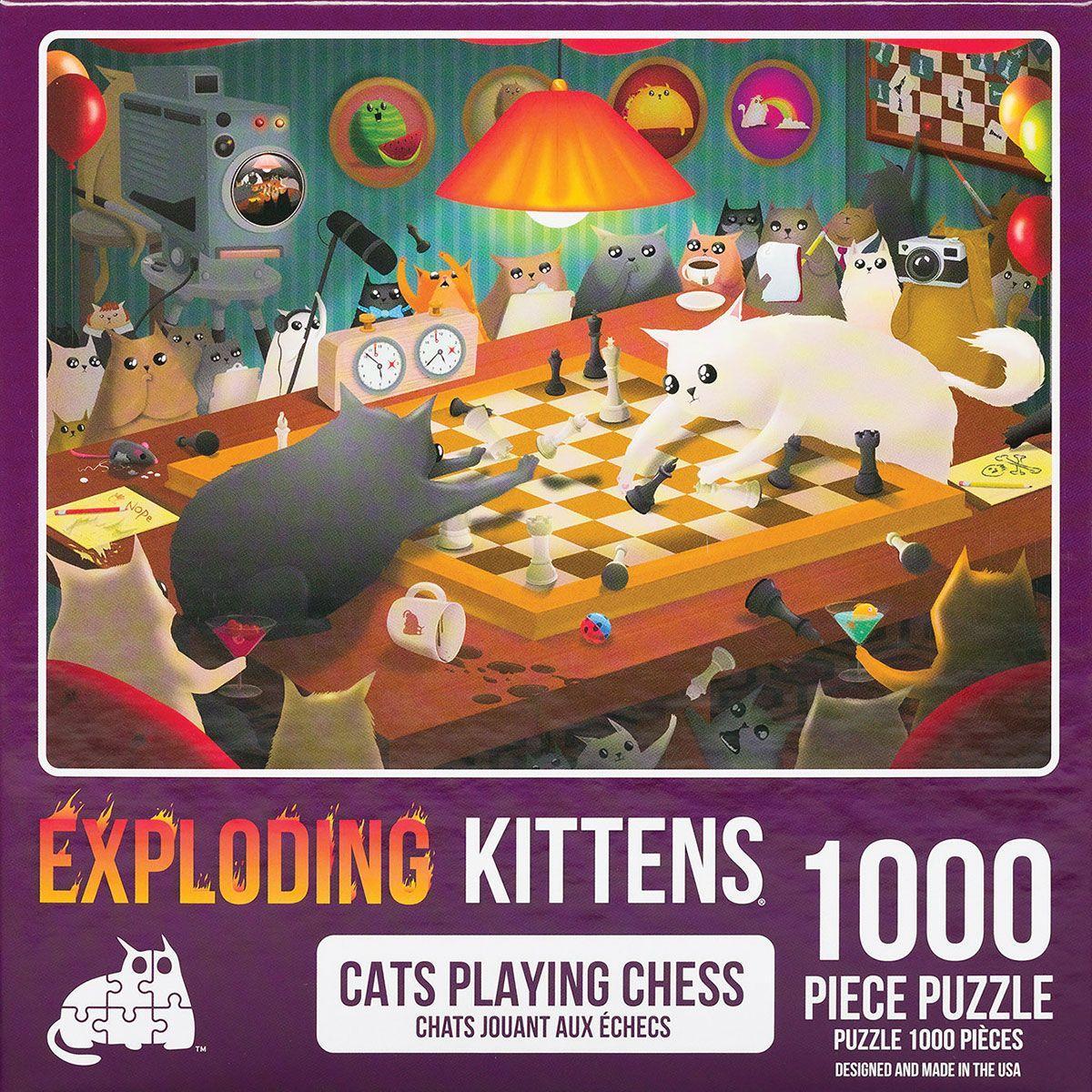 Vorderes Coverbild Exploding Kittens Puzzle: Cats Playing Chess