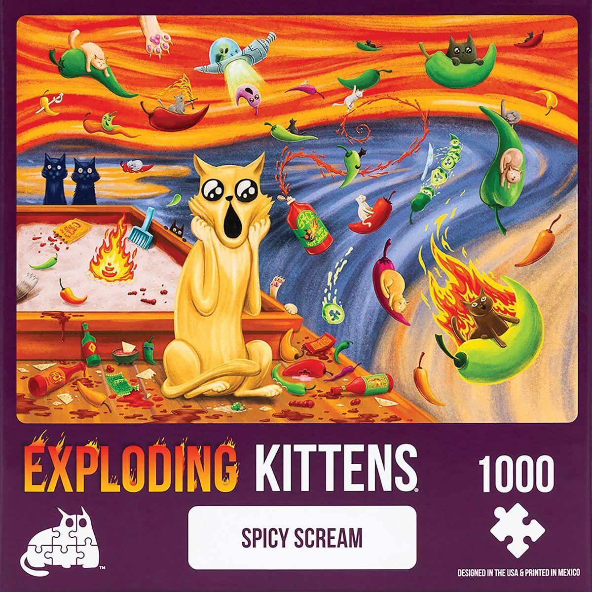 Vorderes Coverbild Exploding Kittens Puzzle: Spicy Scream