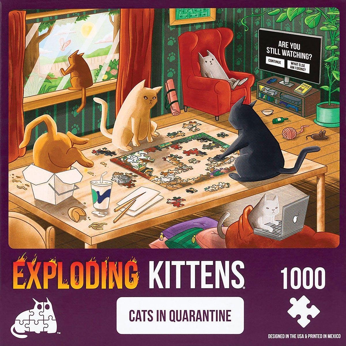 Vorderes Coverbild Exploding Kittens Puzzle: Cats in Quarantine
