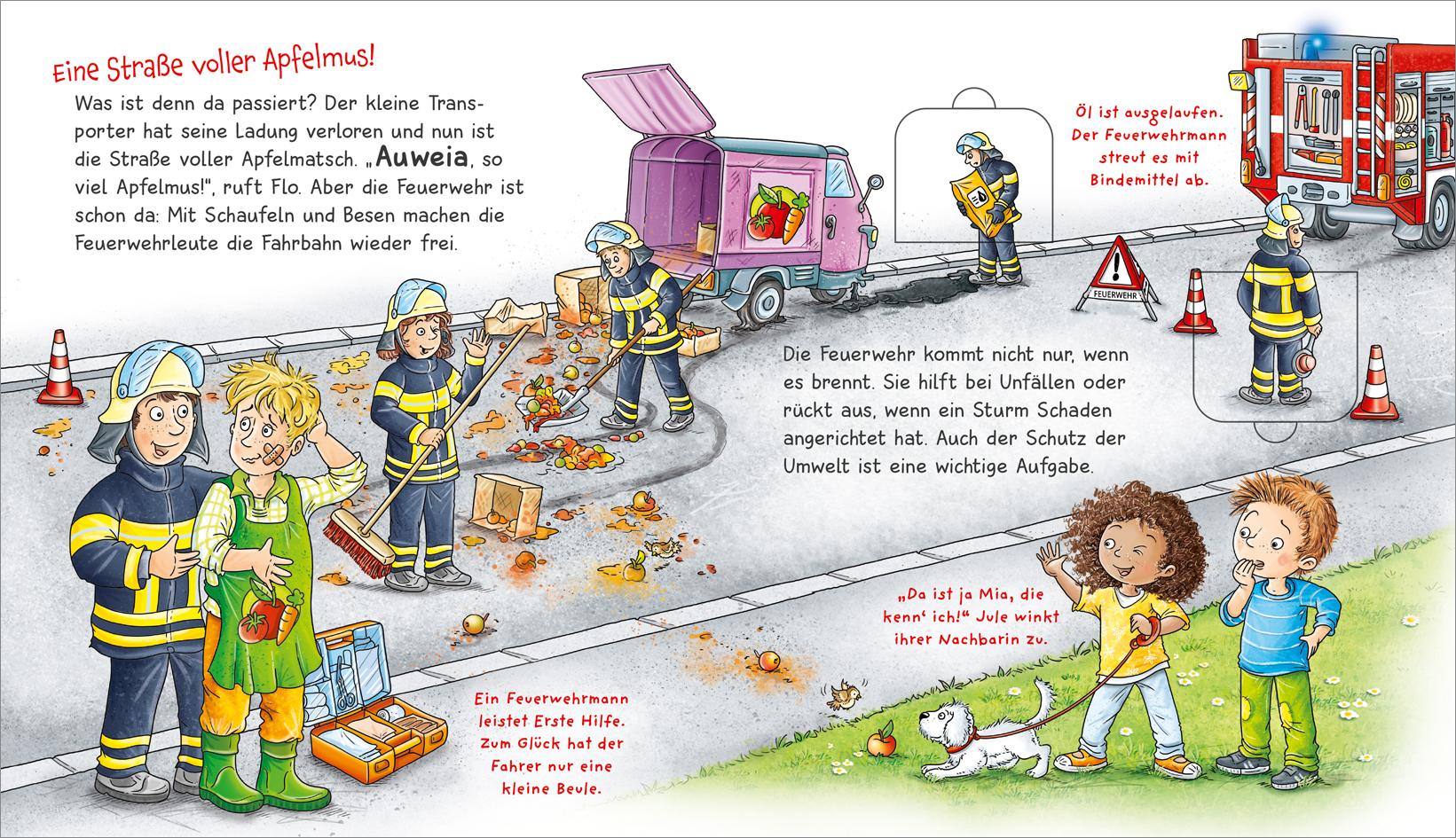 Beispielinhalt (Bild) WAS IST WAS Meine Welt Band 12 Tatütata, die Feuerwehr!