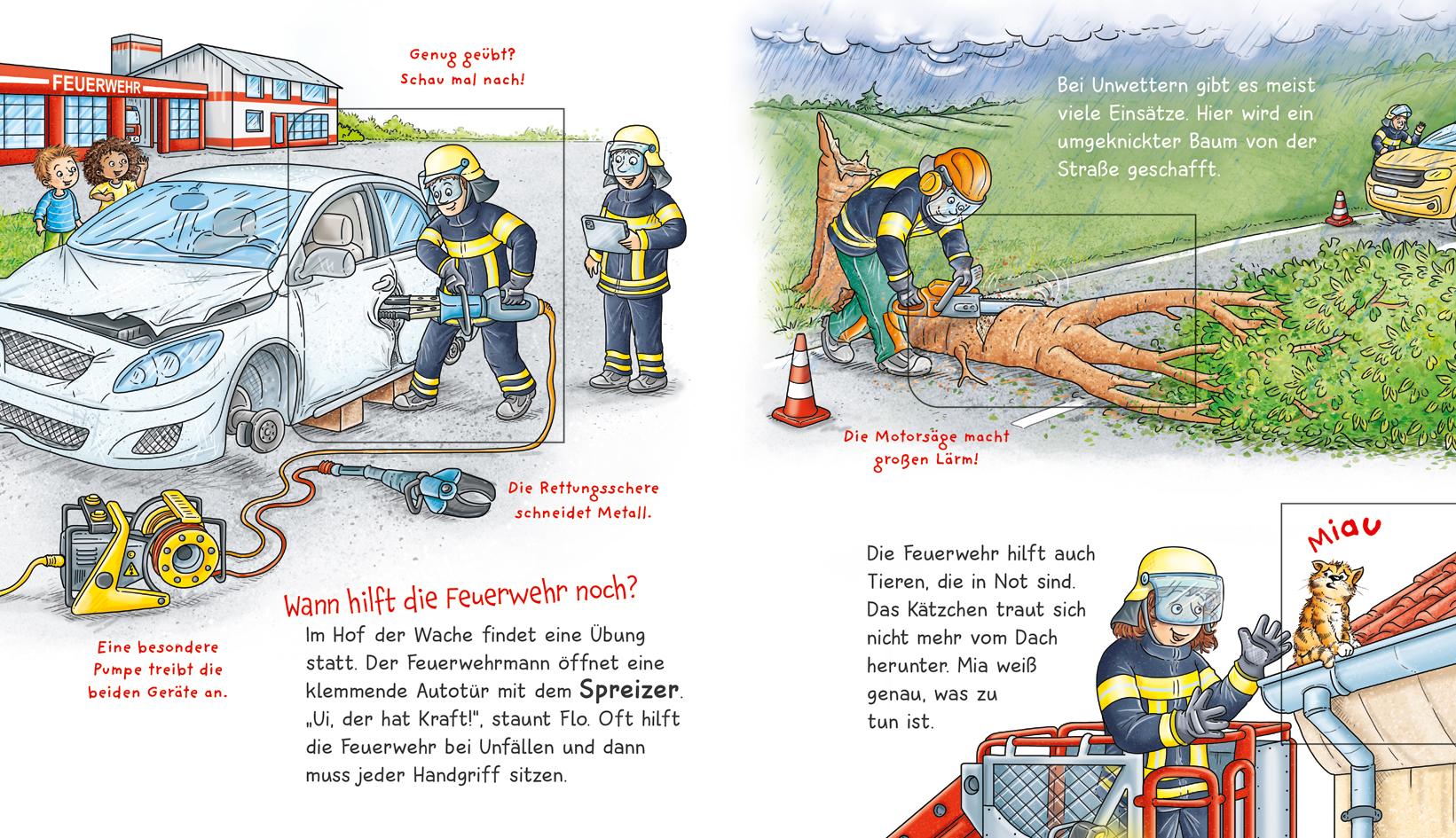 Beispielinhalt (Bild) WAS IST WAS Meine Welt Band 12 Tatütata, die Feuerwehr!