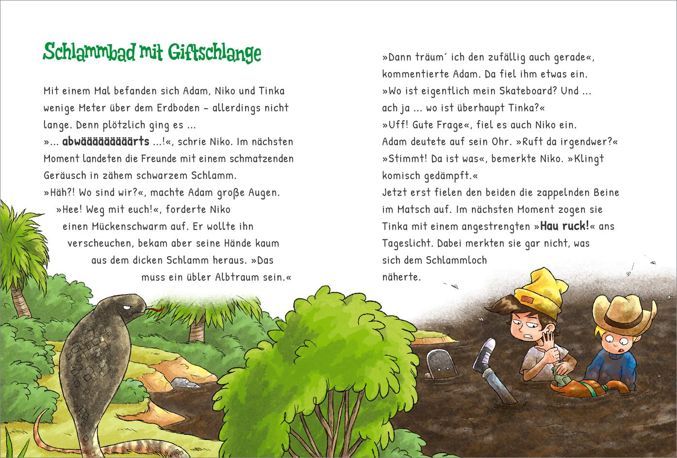 Beispielinhalt (Bild) Die ZeitBande. Band 1. Der Zorn des Pharaos