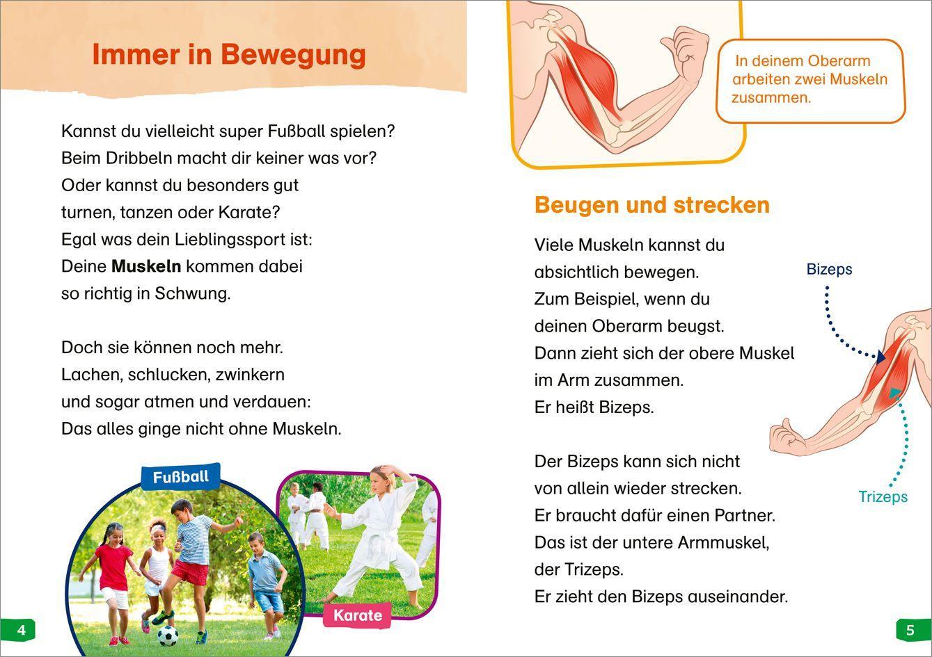 Beispielinhalt (Bild) WAS IST WAS Erstes Lesen easy! Band 13. Was unser Körper alles kann