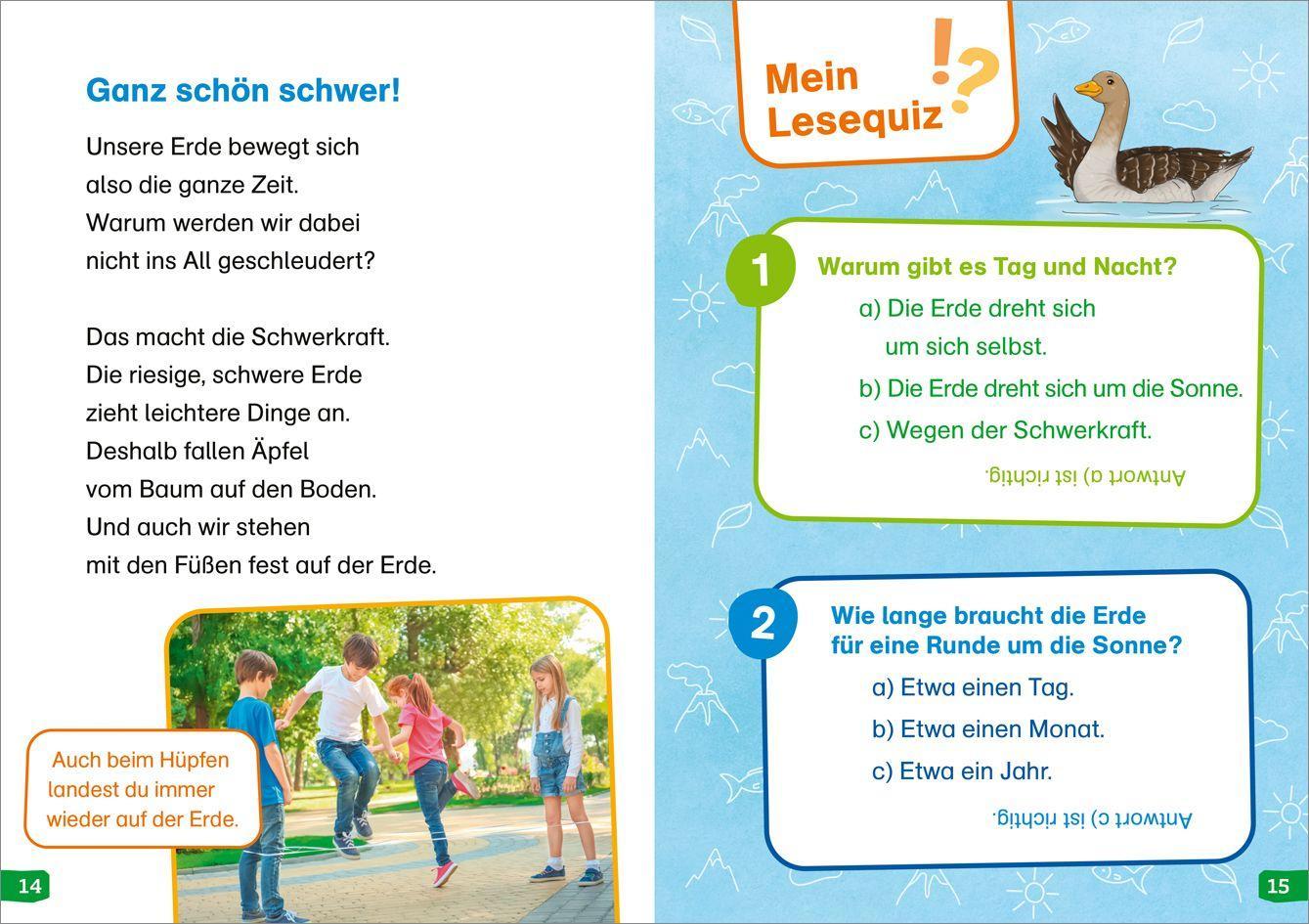 Beispielinhalt (Bild) WAS IST WAS Erstes Lesen easy! Band 14. Entdecke unsere Erde