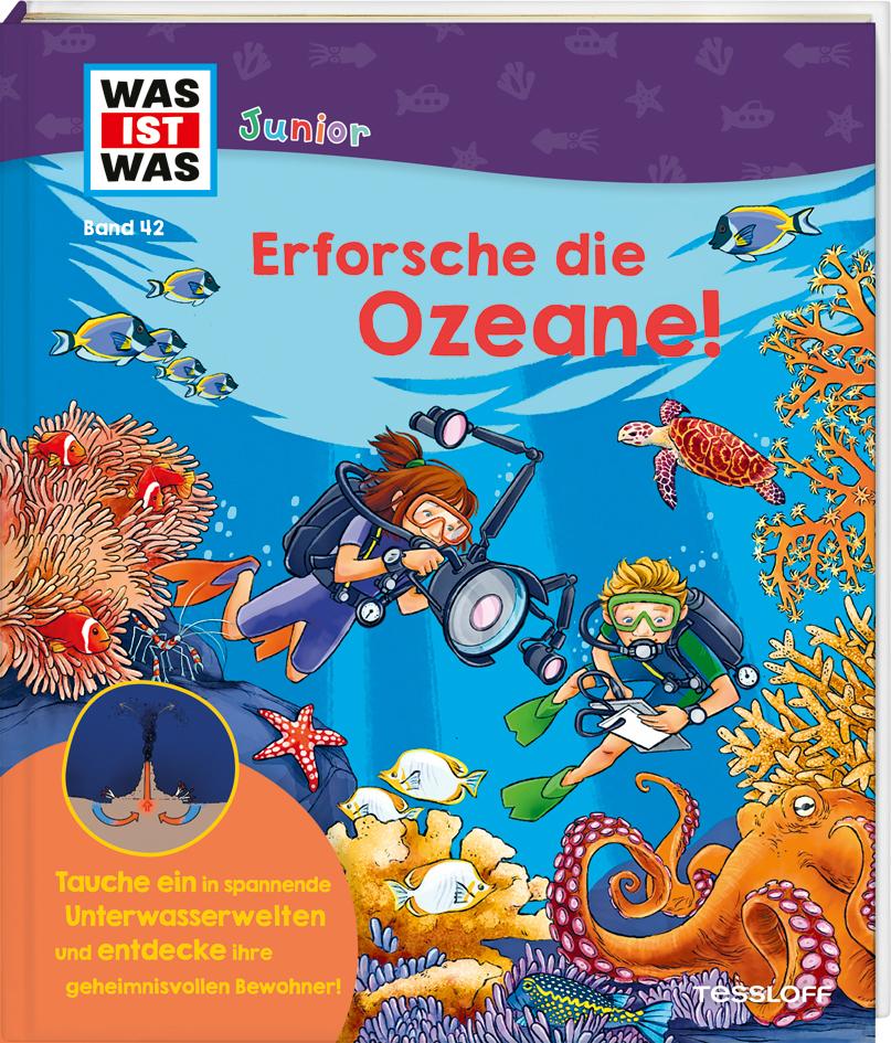 Vorderes Coverbild WAS IST WAS Junior Band 42 Erforsche die Ozeane!