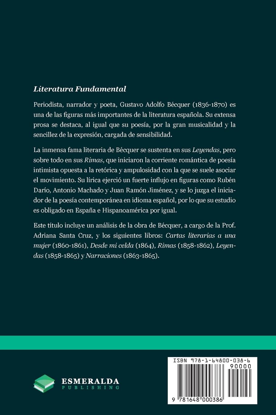 Rückseitencover Gustavo Adolfo Bécquer - Selección de obras