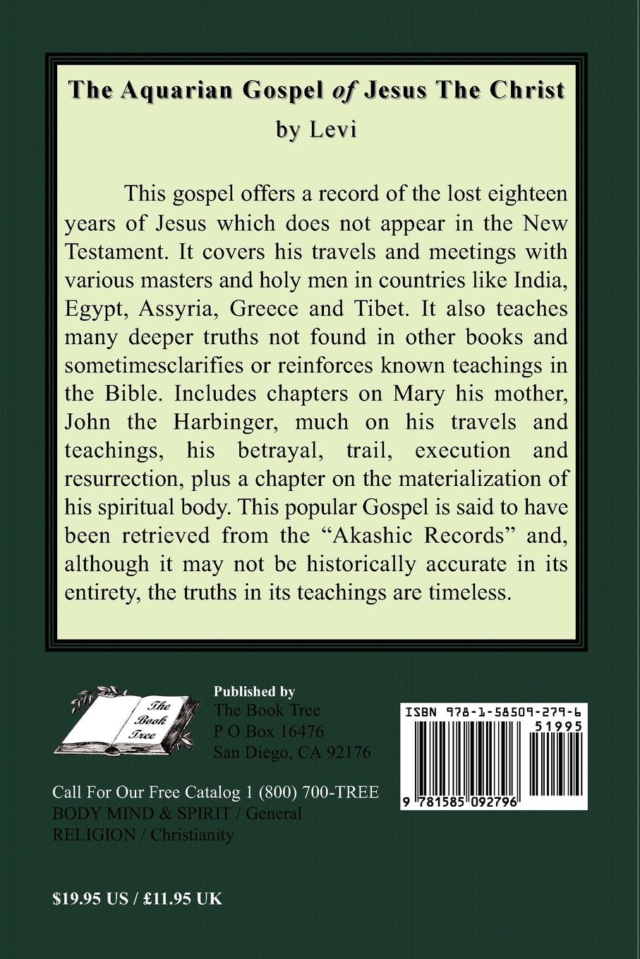 Rückseitencover The Aquarian Gospel of Jesus The Christ