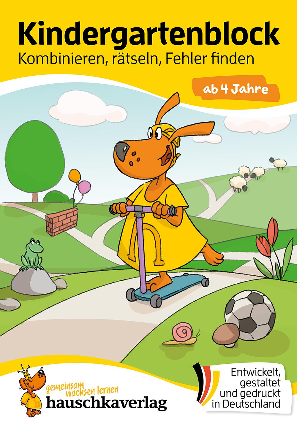 Vorderes Coverbild Kindergartenblock ab 4 Jahre - Kombinieren, rätseln, Fehler finden