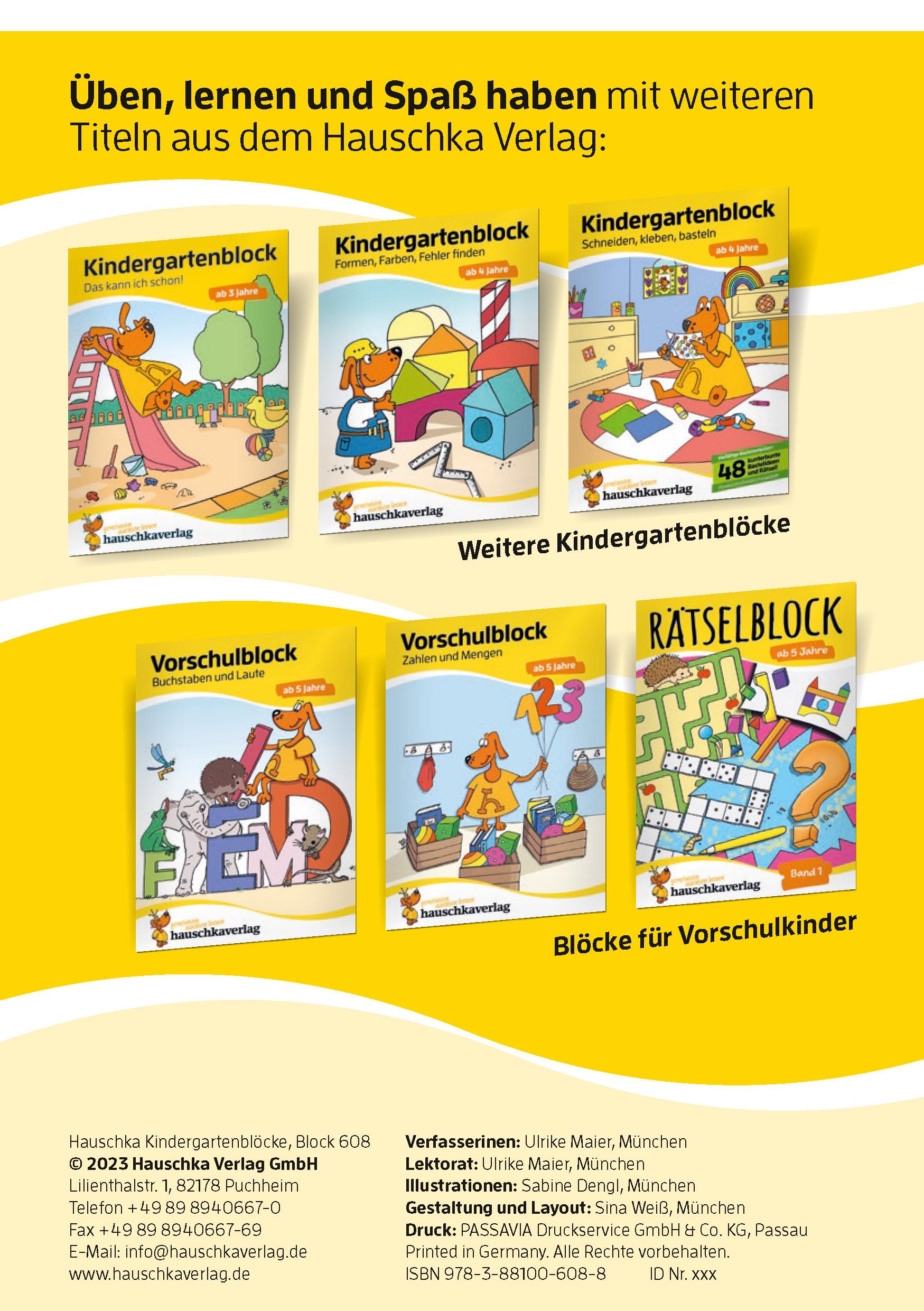 Beispielinhalt (Bild) Kindergartenblock ab 3 Jahre - Jetzt bin ich groß!