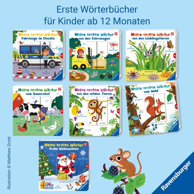 Beispielinhalt (Bild) Meine ersten Wörter: Frohe Weihnachten - Sprechen lernen mit großen Schiebern für Kinder ab 12 Monaten