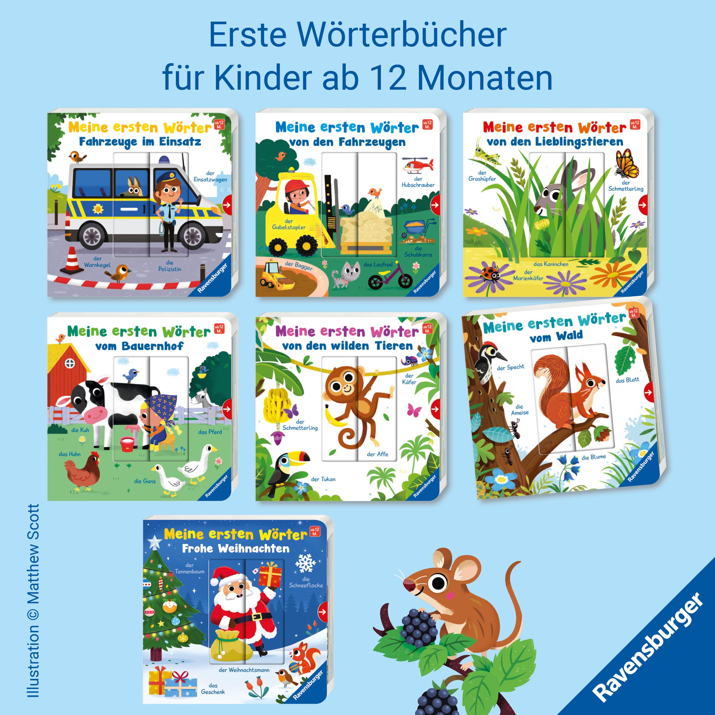 Beispielinhalt (Bild) Meine ersten Wörter: Frohe Weihnachten - Sprechen lernen mit großen Schiebern für Kinder ab 12 Monaten