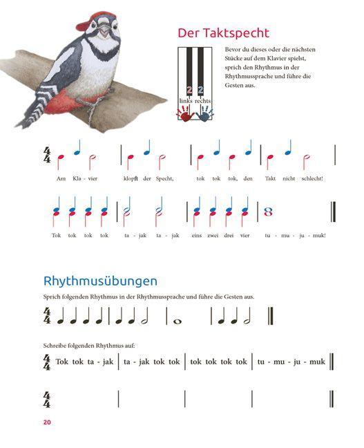 Beispielinhalt (Bild) Wenn das Notenhuhn ein Ei legt ... -Klavierschule für Kinder-