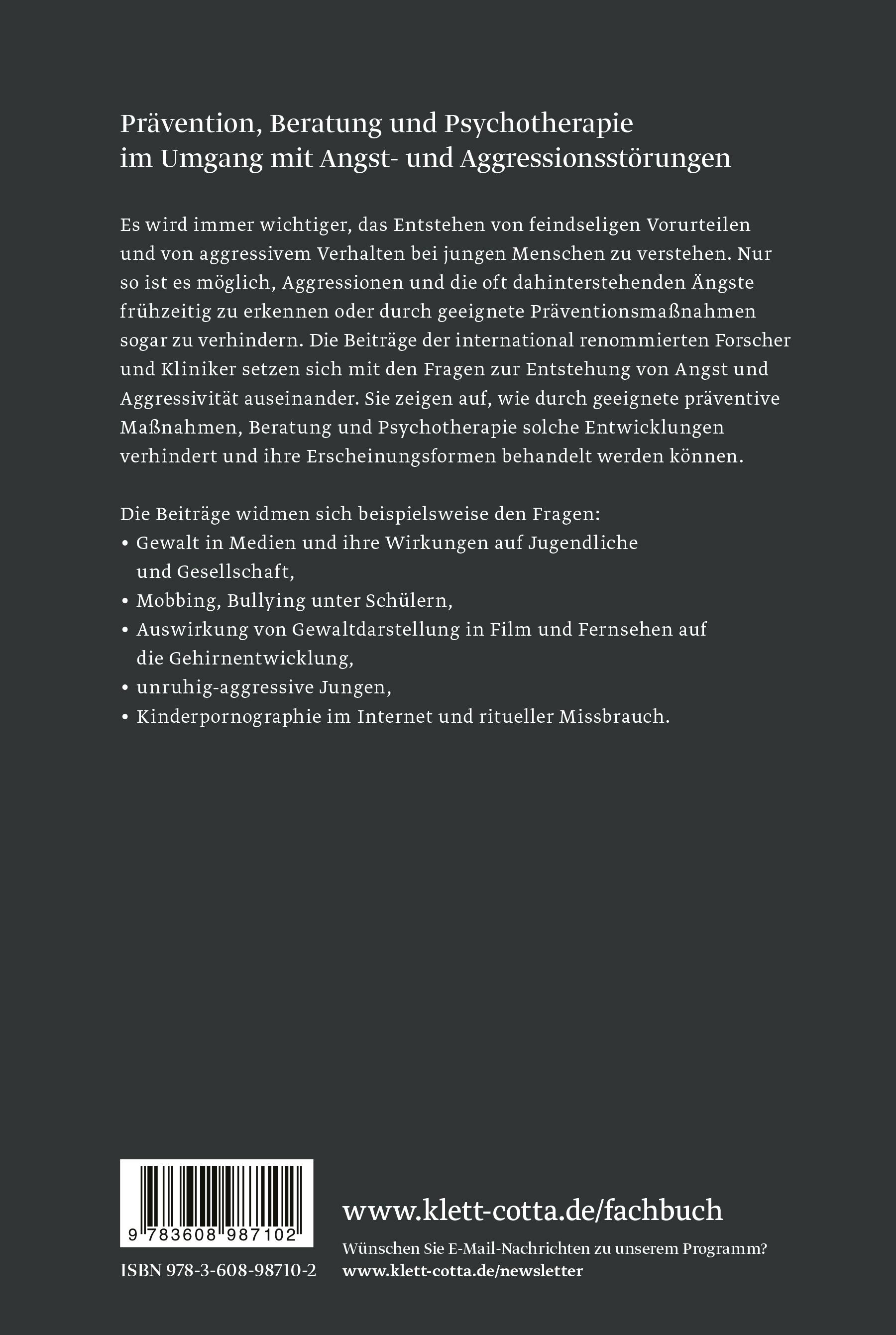Rückseitencover Bindung, Angst und Aggression