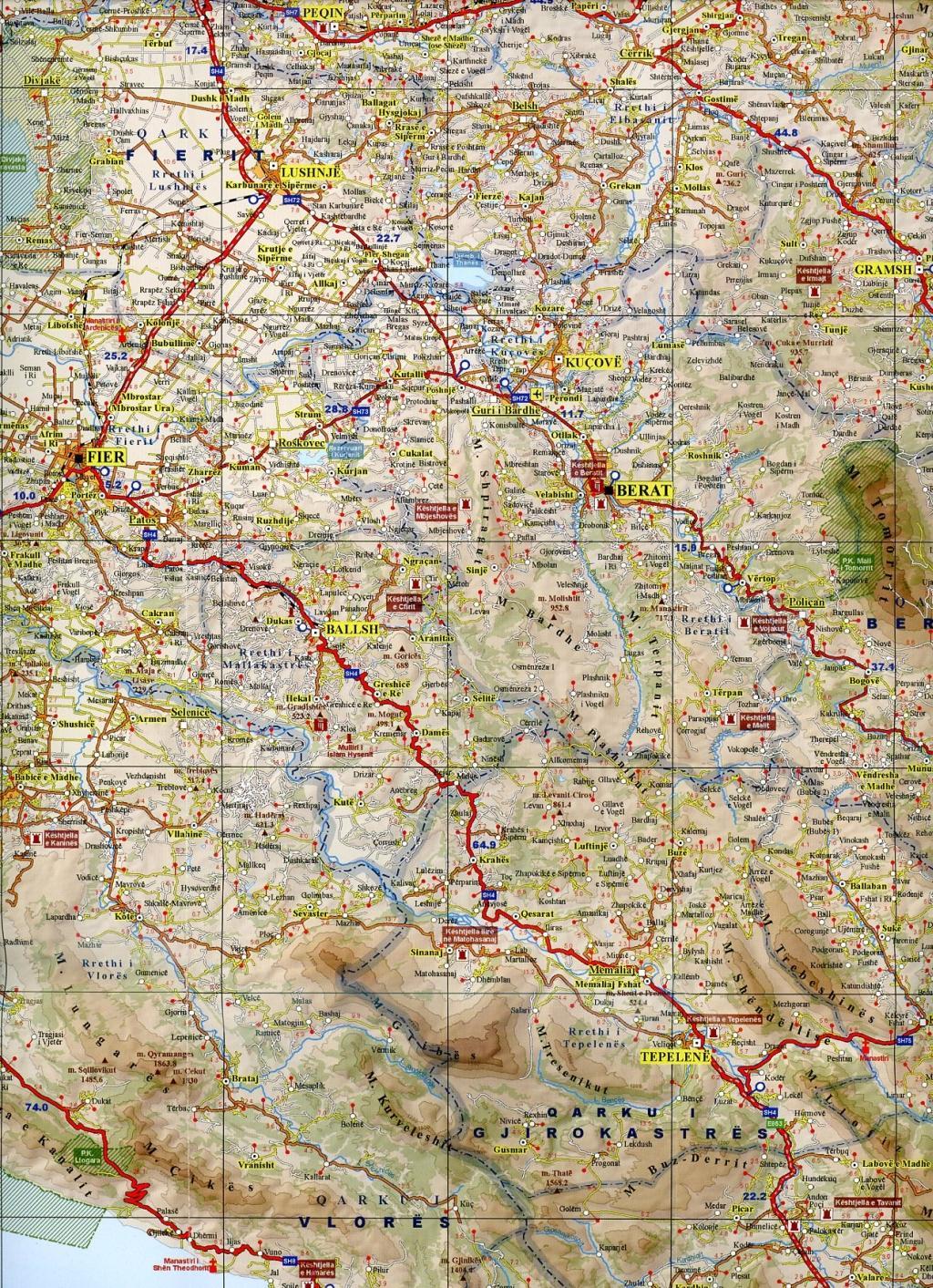 Beispielinhalt (Bild) Albanien Straßenkarte 1 : 350 000  GPS