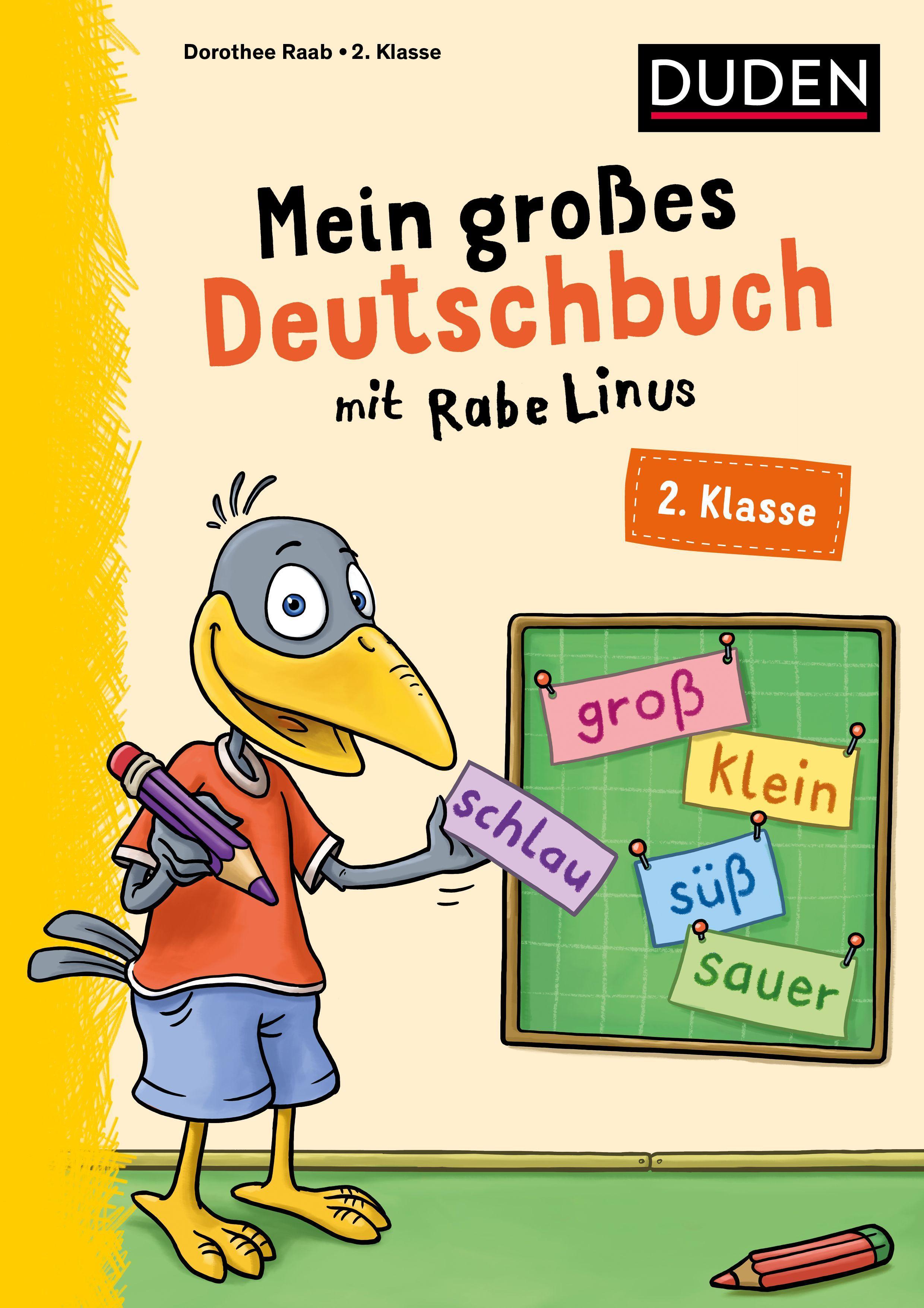 Vorderes Coverbild Mein großes Deutschbuch mit Rabe Linus - 2. Klasse