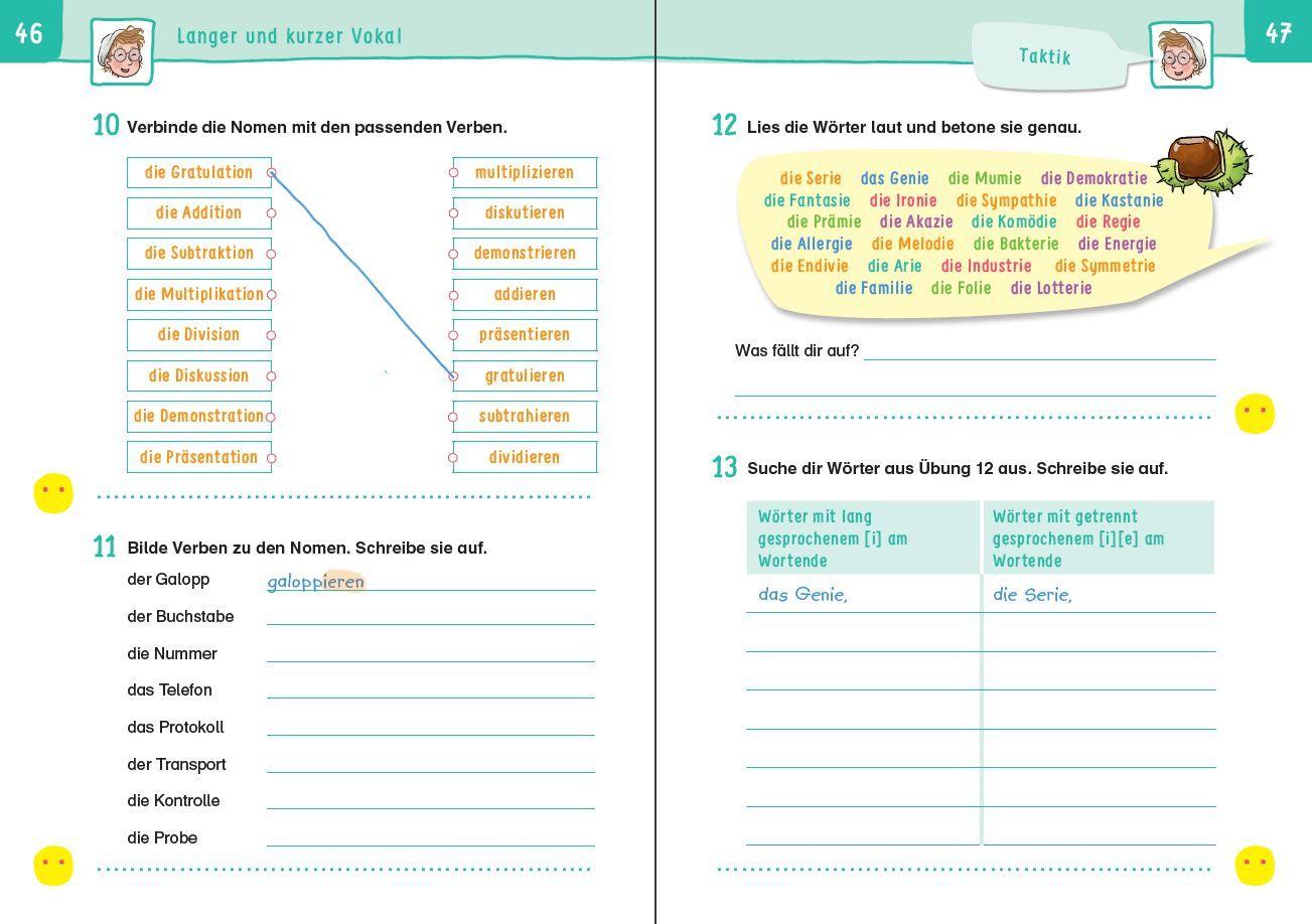 Beispielinhalt (Bild) Übungsheft - Rechtschreibung 4. Klasse
