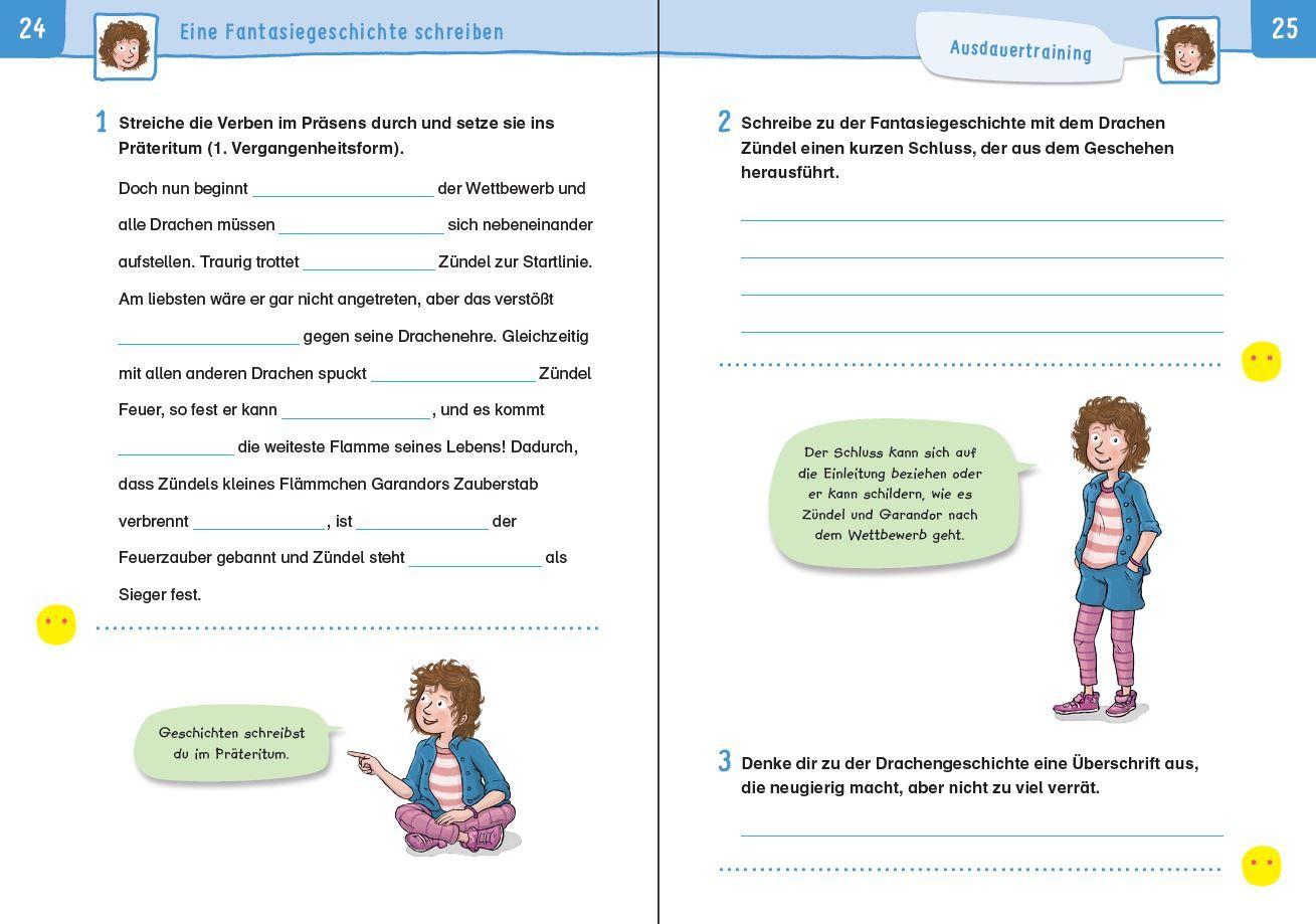 Beispielinhalt (Bild) Übungsheft - Aufsatz 4. Klasse