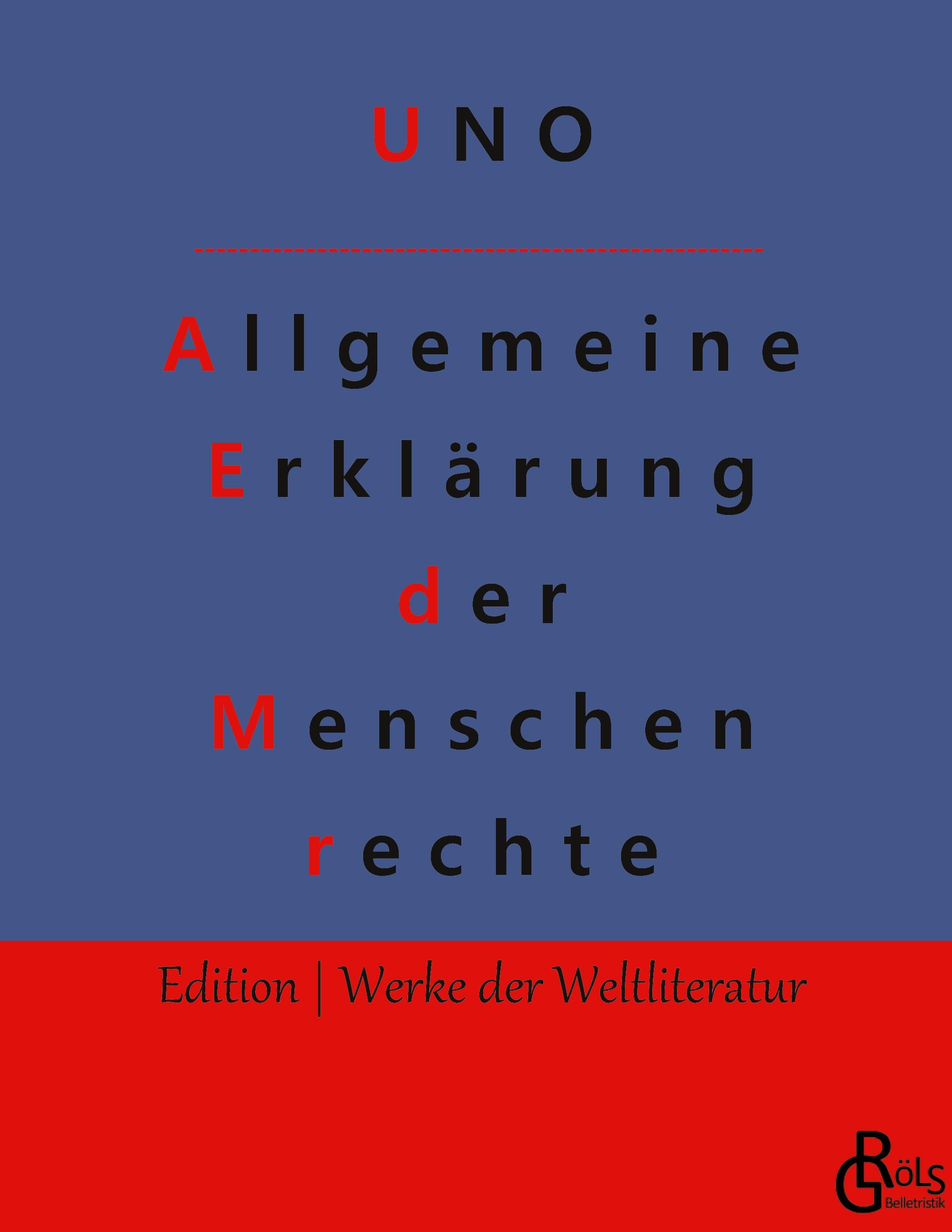 Vorderes Coverbild Allgemeine Erklärung der Menschenrechte