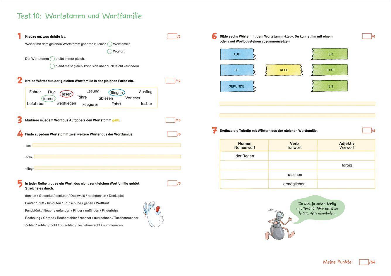 Beispielinhalt (Bild) Fit für Deutsch 3. Klasse. Mein Testheft