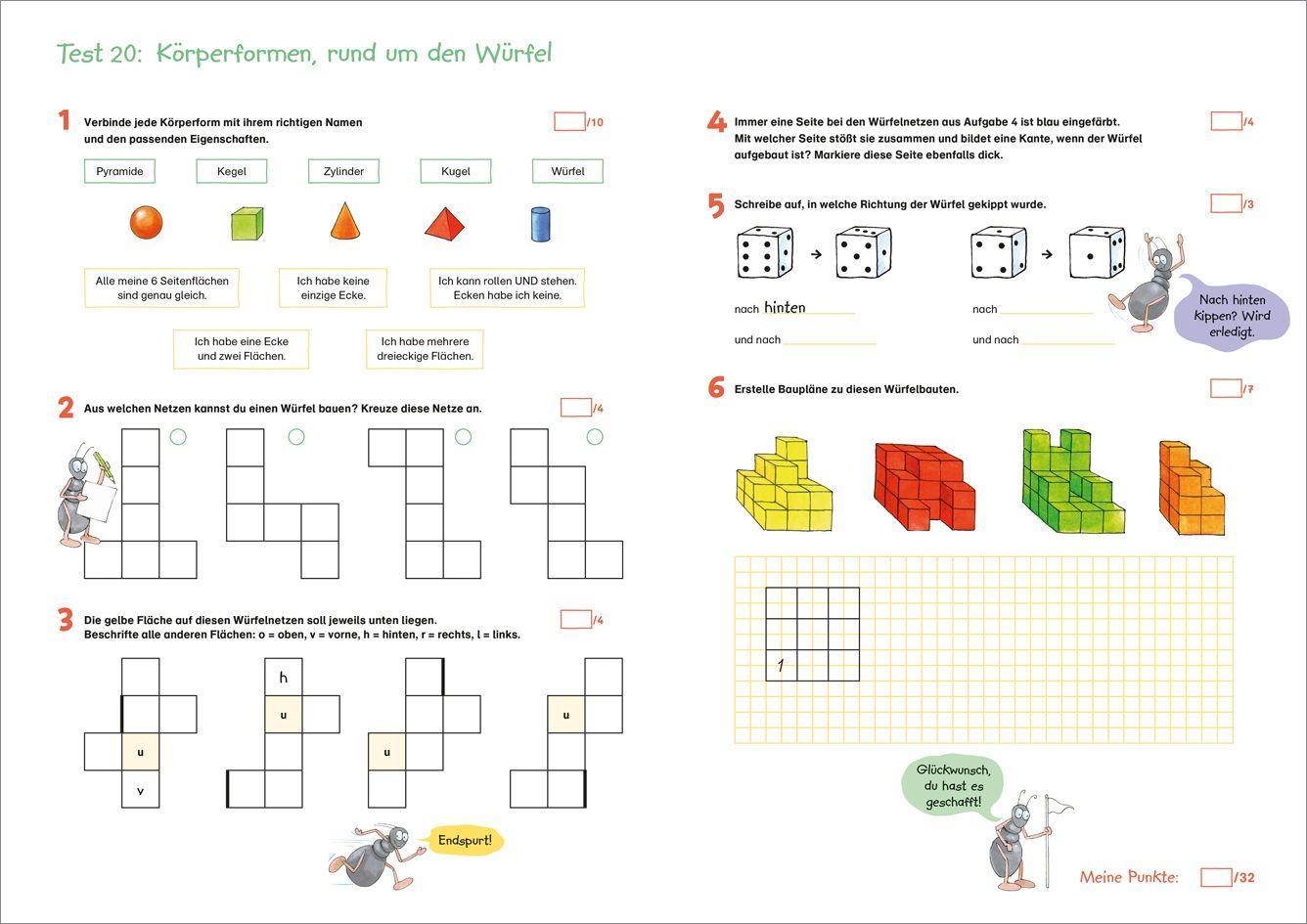 Beispielinhalt (Bild) Fit für Mathe 3. Klasse. Mein Testheft