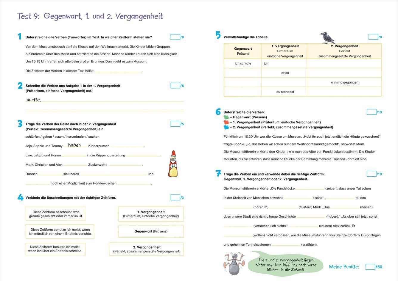 Beispielinhalt (Bild) Fit für Deutsch 4. Klasse. Mein Testheft