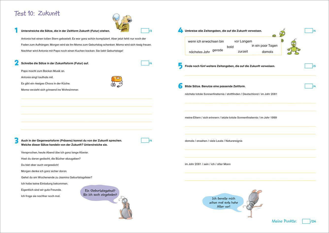 Beispielinhalt (Bild) Fit für Deutsch 4. Klasse. Mein Testheft