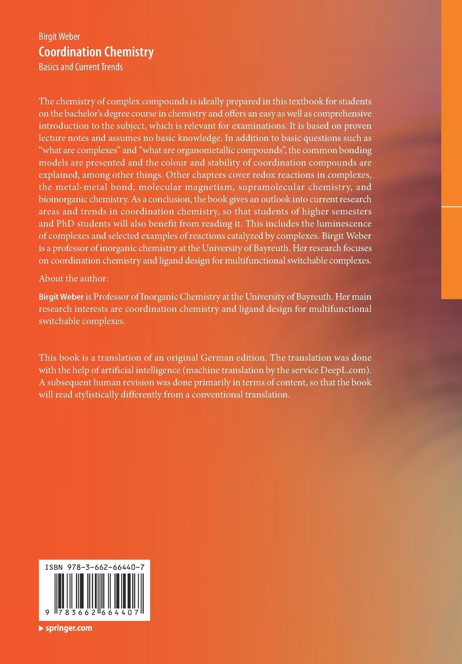 Rückseitencover Coordination Chemistry