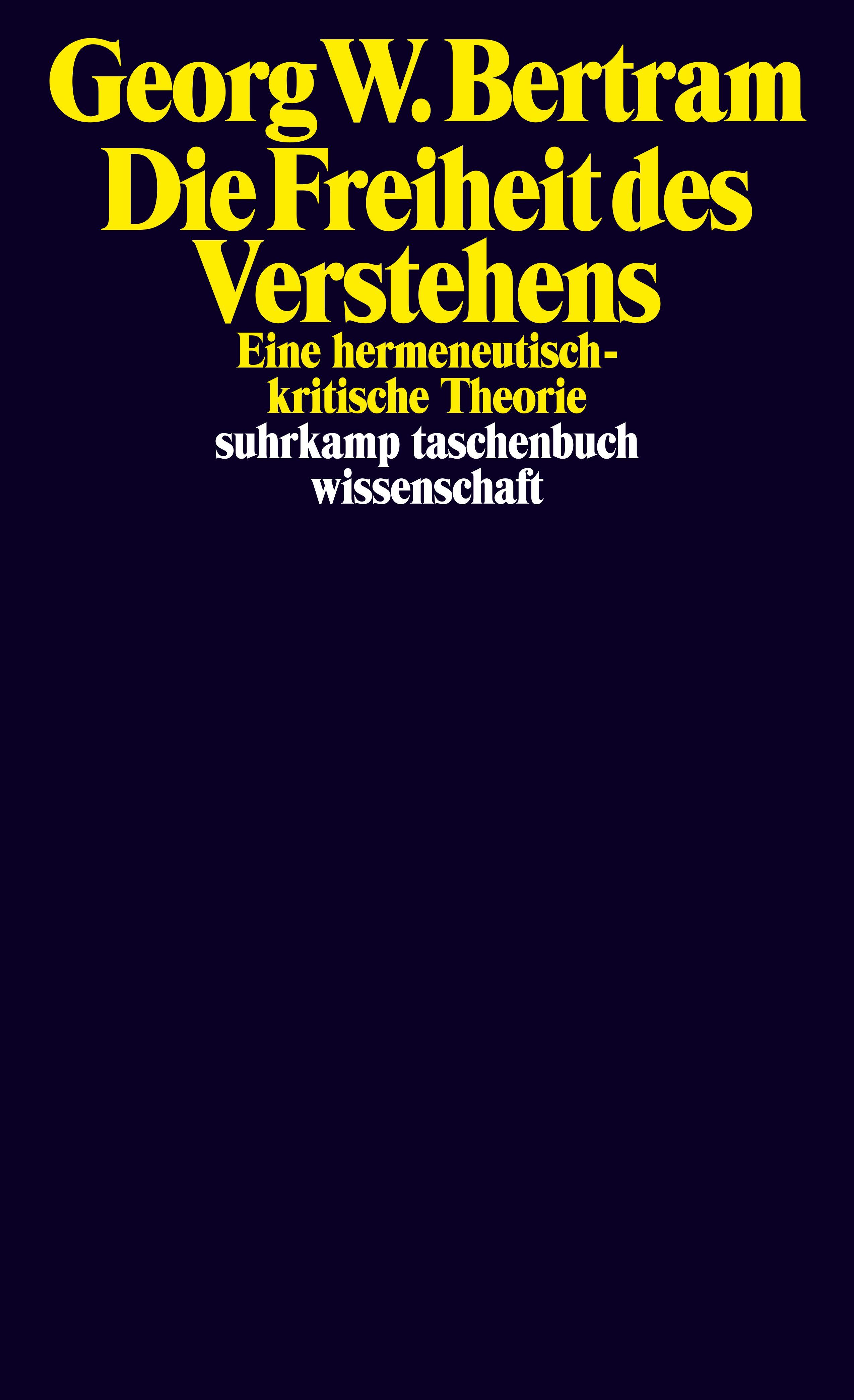 Vorderes Coverbild Die Freiheit des Verstehens