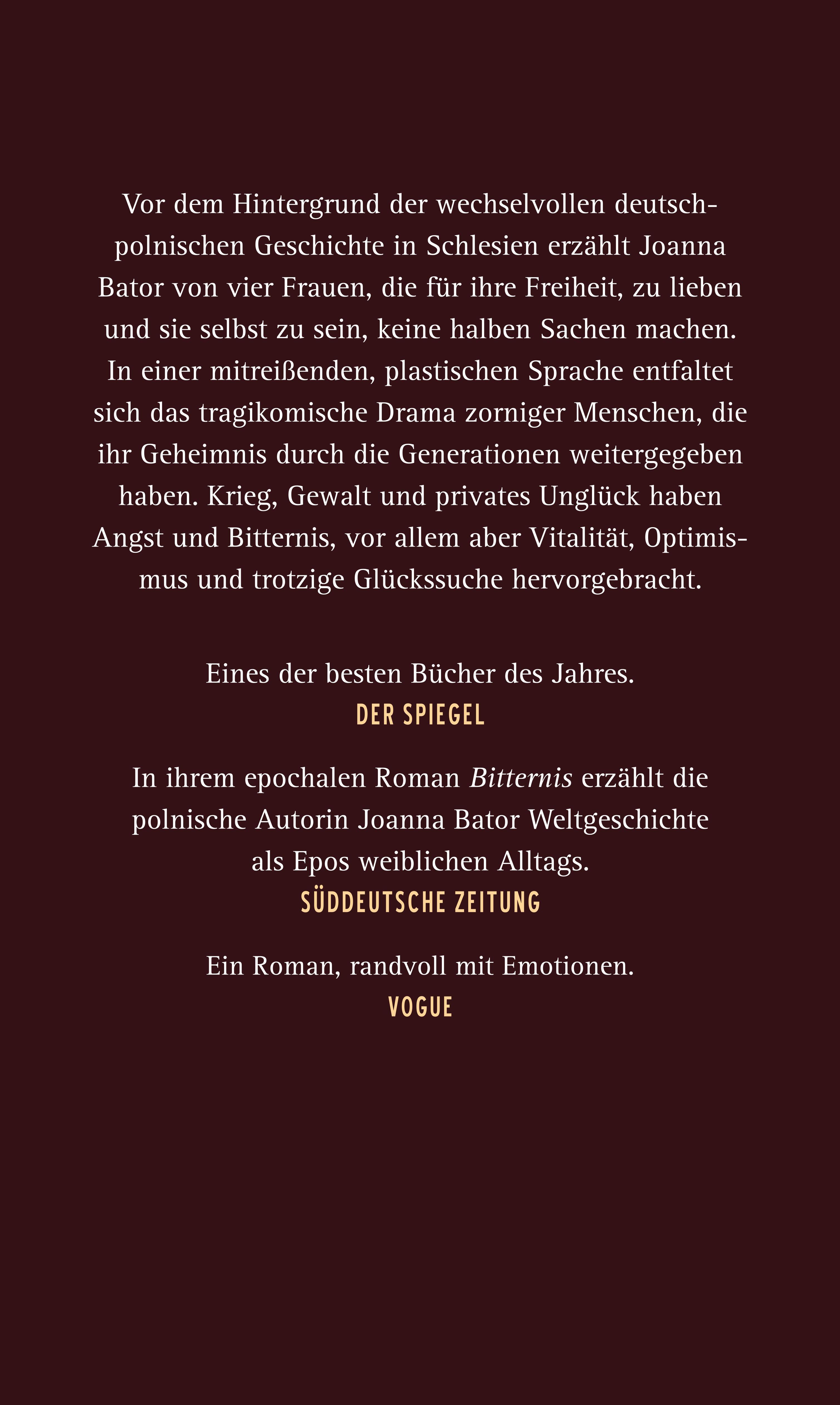 Rückseitencover Bitternis