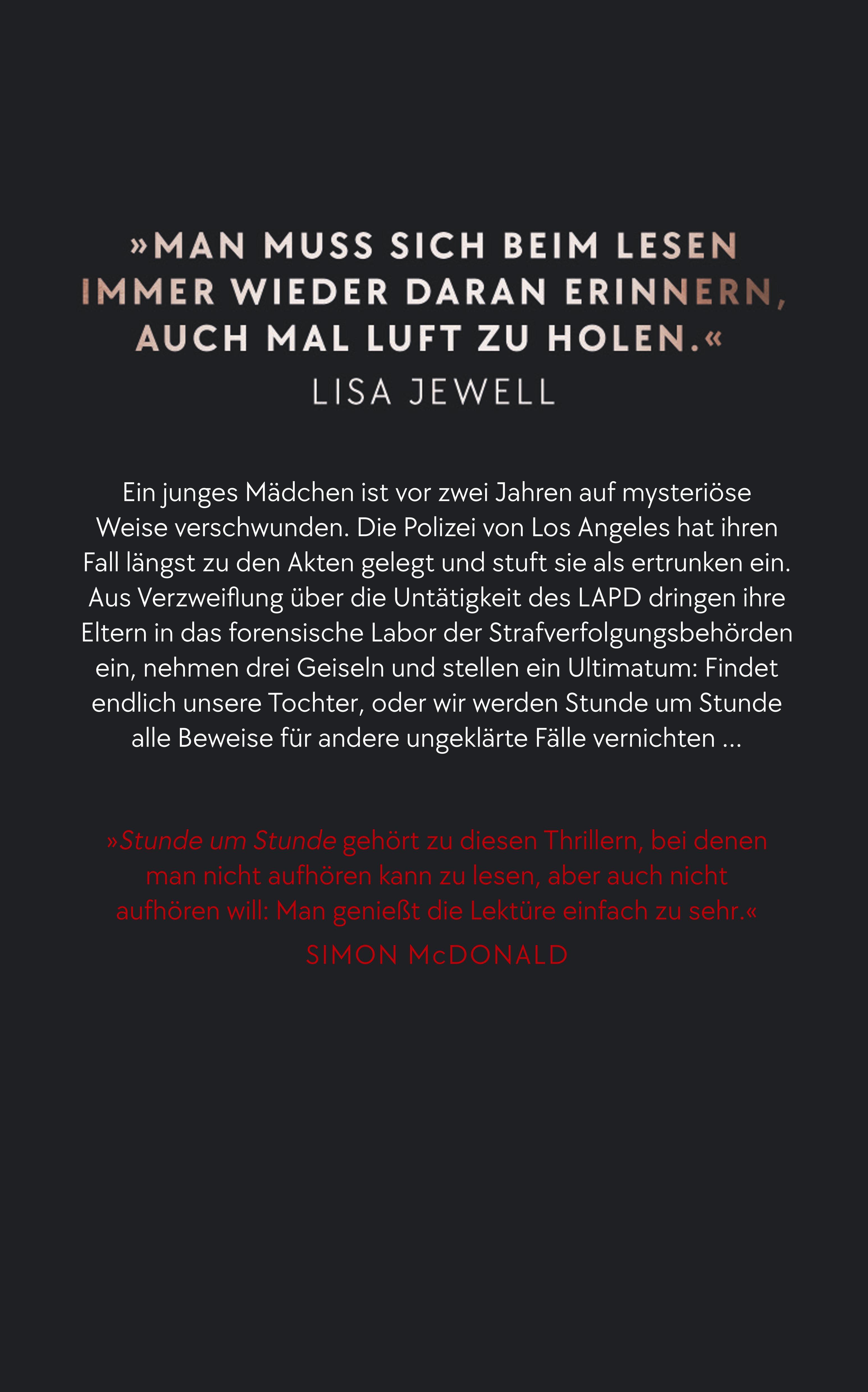 Rückseitencover Stunde um Stunde