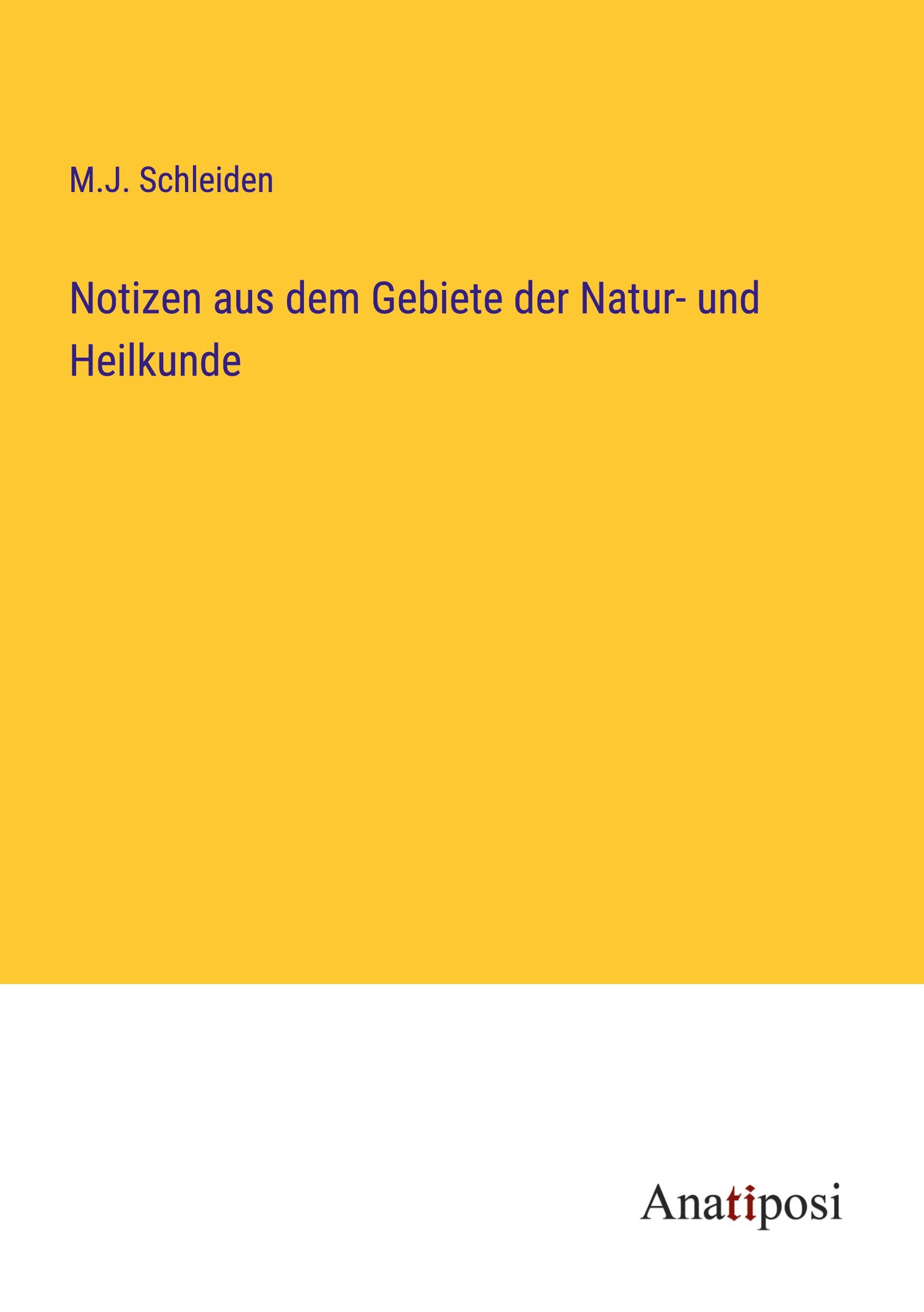Vorderes Coverbild Notizen aus dem Gebiete der Natur- und Heilkunde