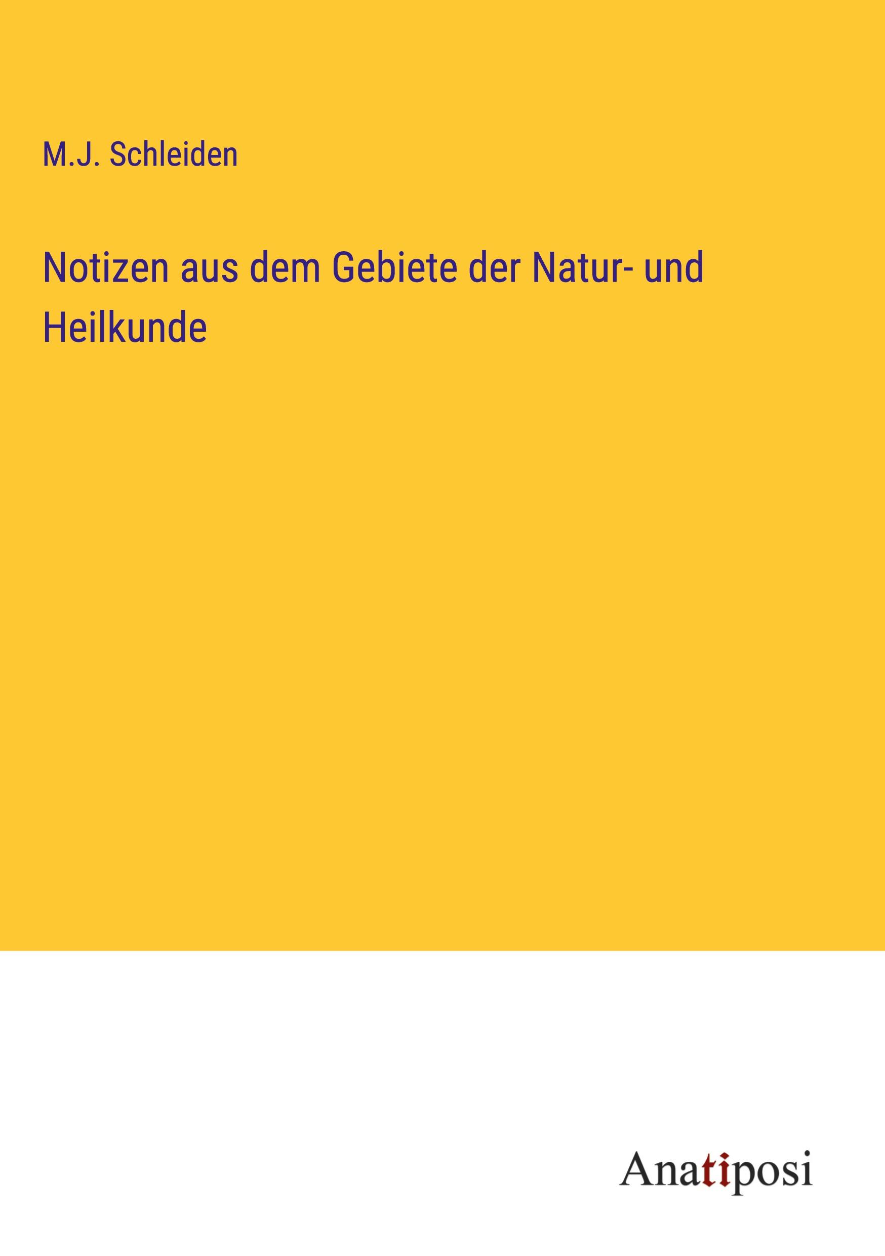 Vorderes Coverbild Notizen aus dem Gebiete der Natur- und Heilkunde